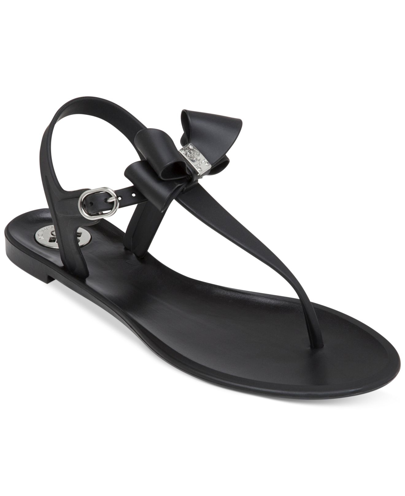 Lyst - Bcbgeneration Delightful Bow Flat Thong Sandals in Black