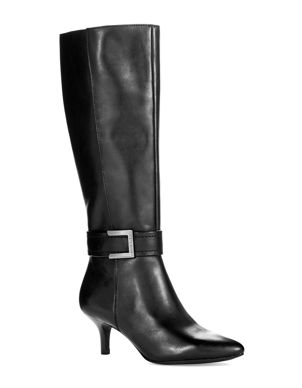 Anne Klein Cuthbert Kitten Heel Boots in Black Lyst