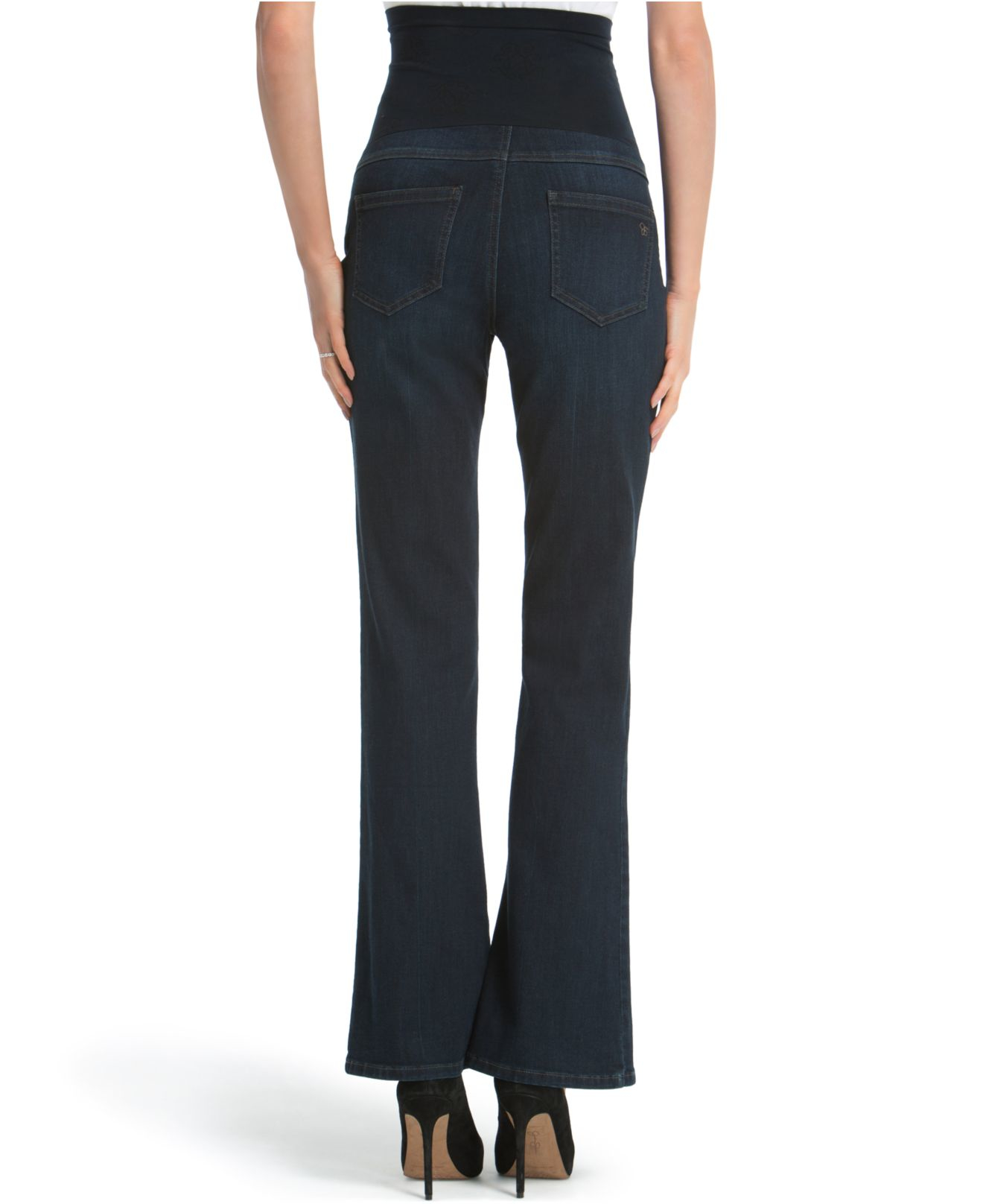 Lyst - Jessica Simpson Maternity Wide-leg Dark Wash Jeans in Blue