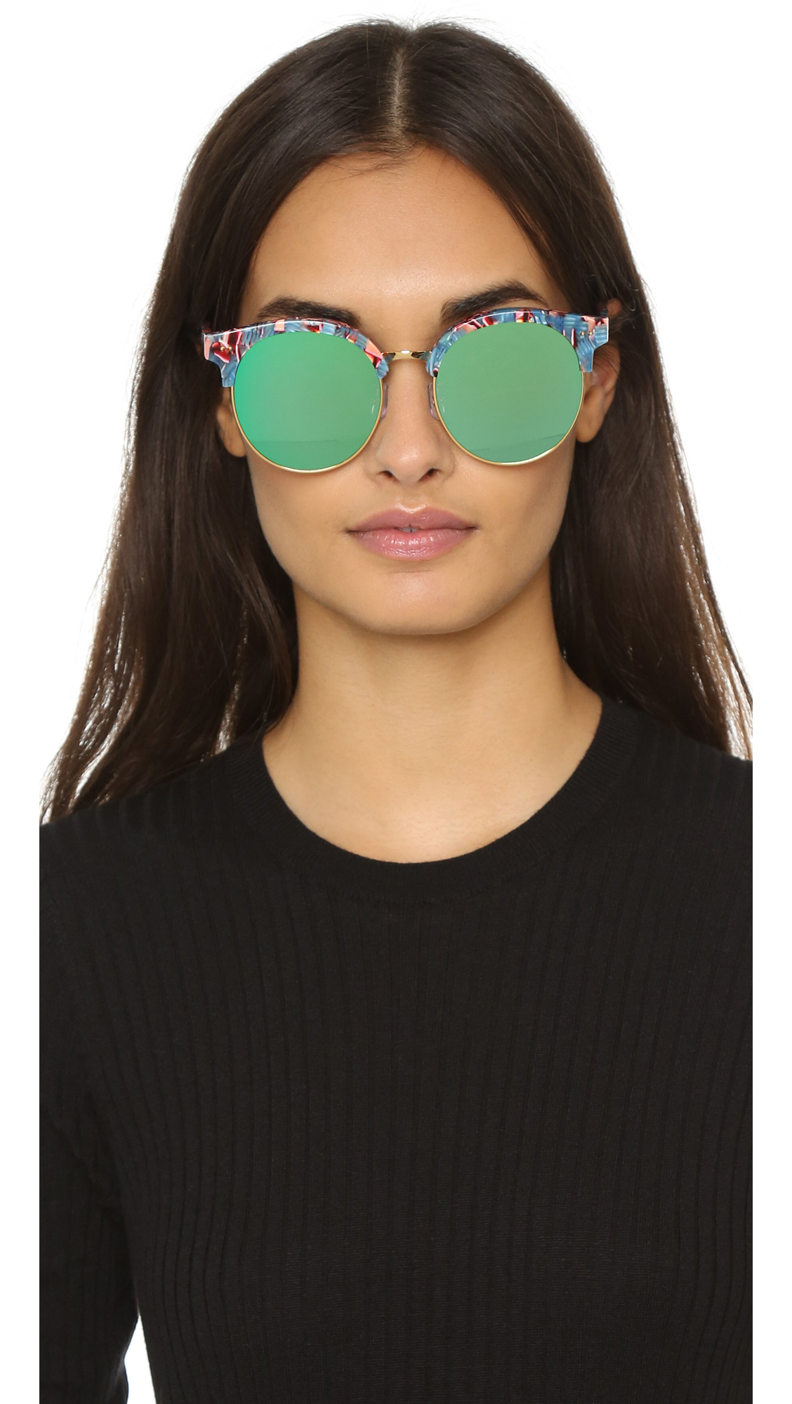 Gentle monster Mooncut Sunglasses Blue Floral/Blue in Blue Lyst