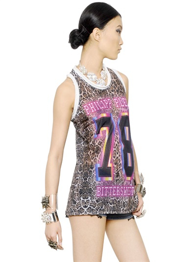 Lyst Philipp Plein Printed Mesh Tank Top