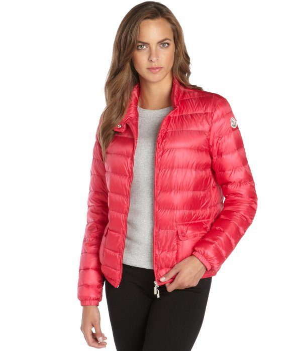 Lyst - Moncler Fuchsia Down Filled Quilted Lans Puffer Jacket in Purple