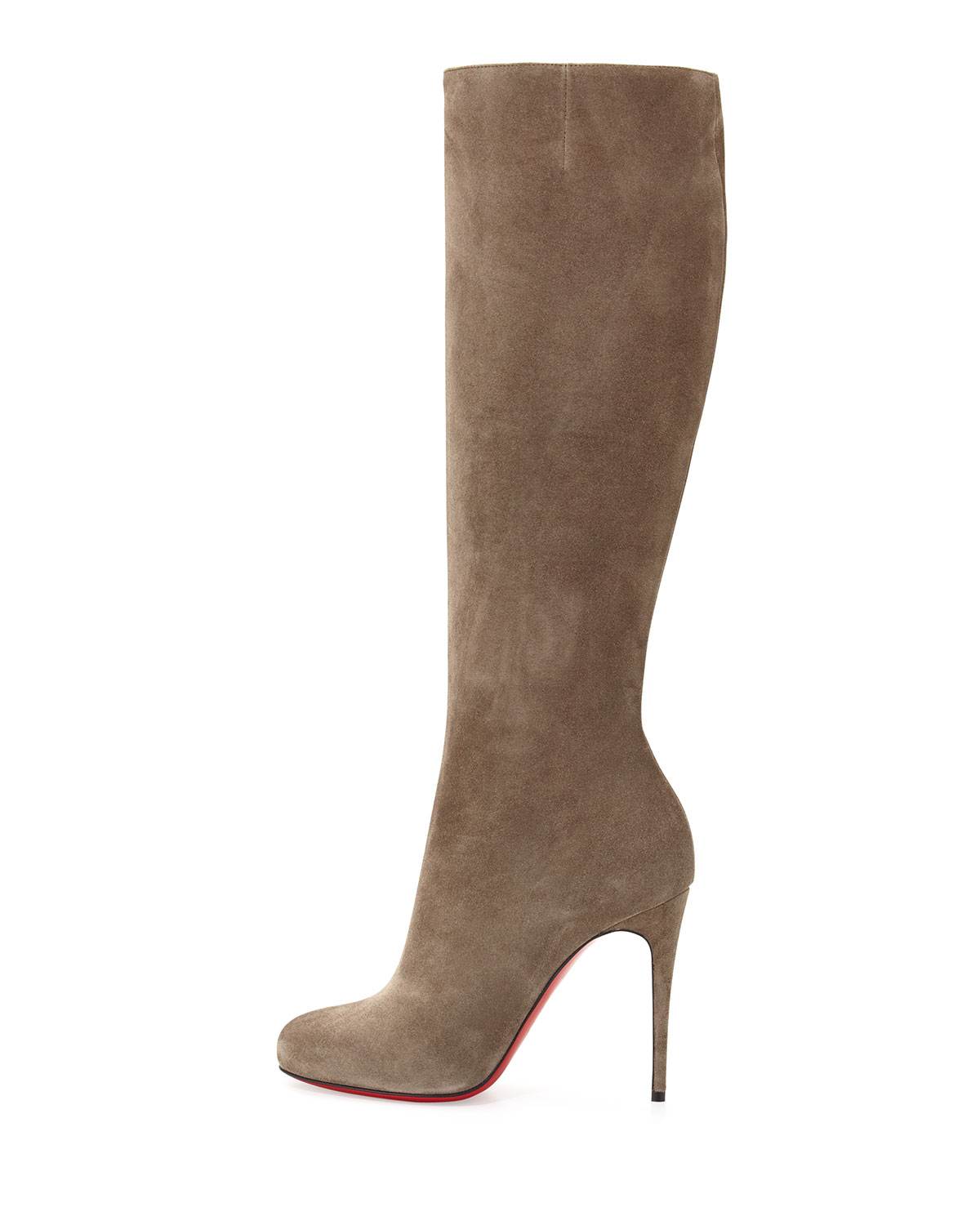 Lyst - Christian Louboutin Fifi Botta Suede Knee-High Boots in Gray
