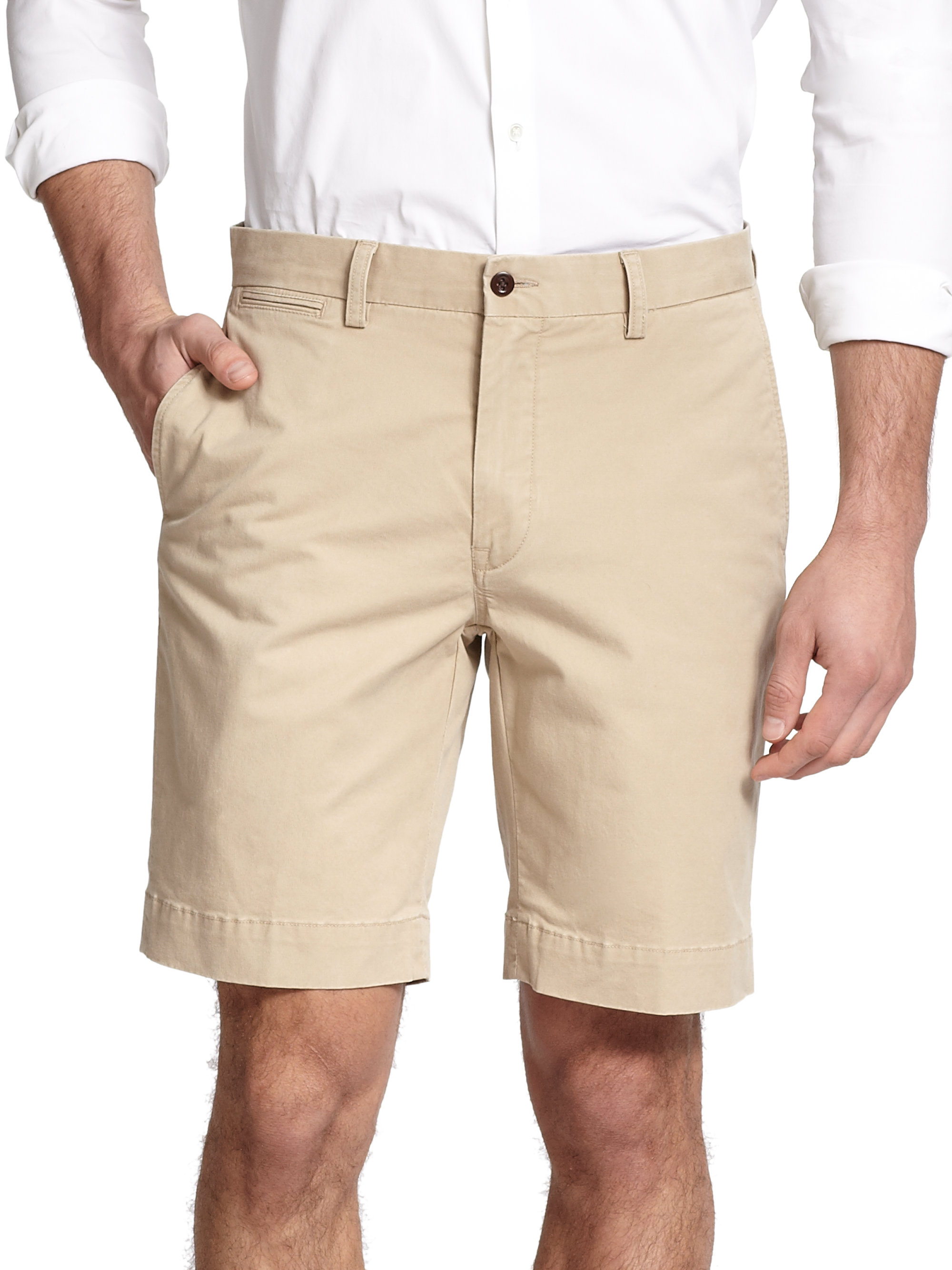 Polo ralph lauren Classic-Fit Lightweight Chino Shorts in Khaki for Men ...
