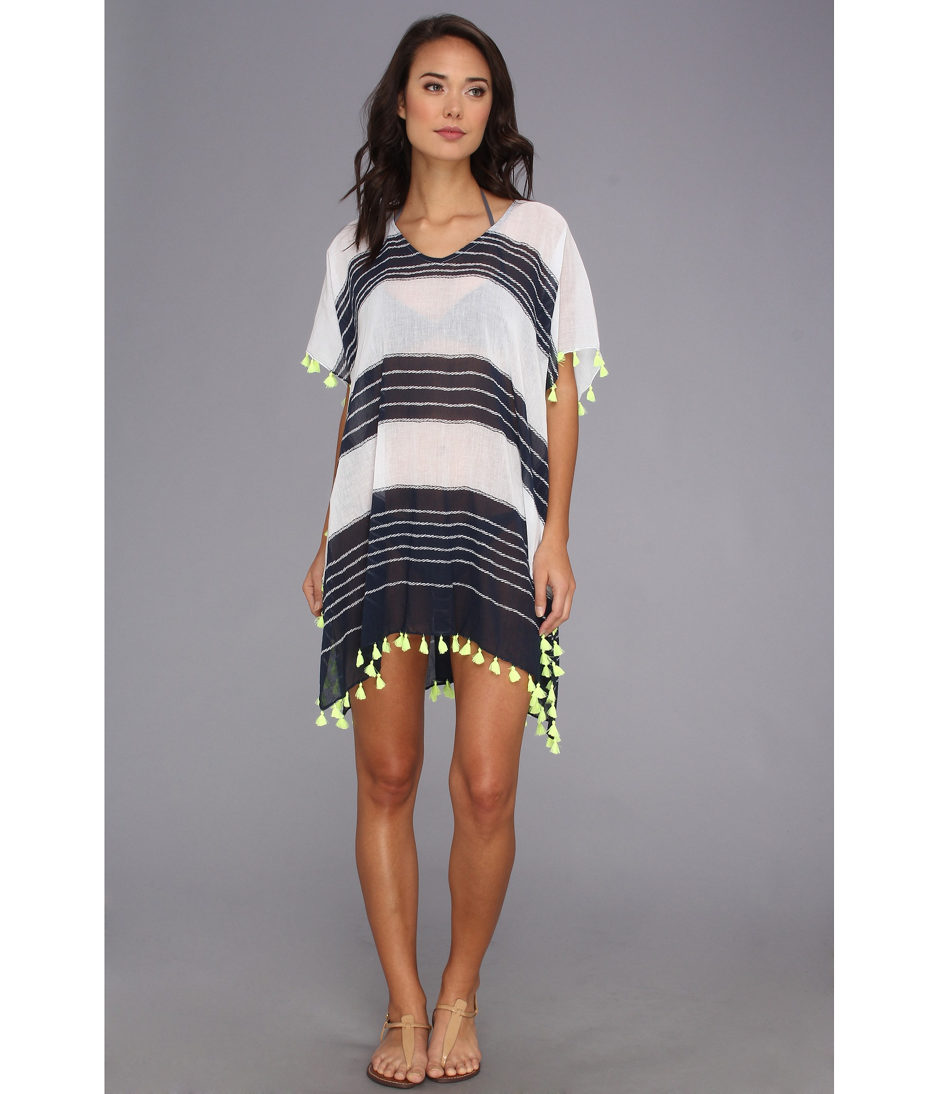 Lyst Seafolly Coastline Cable Kaftan Coverup in Blue