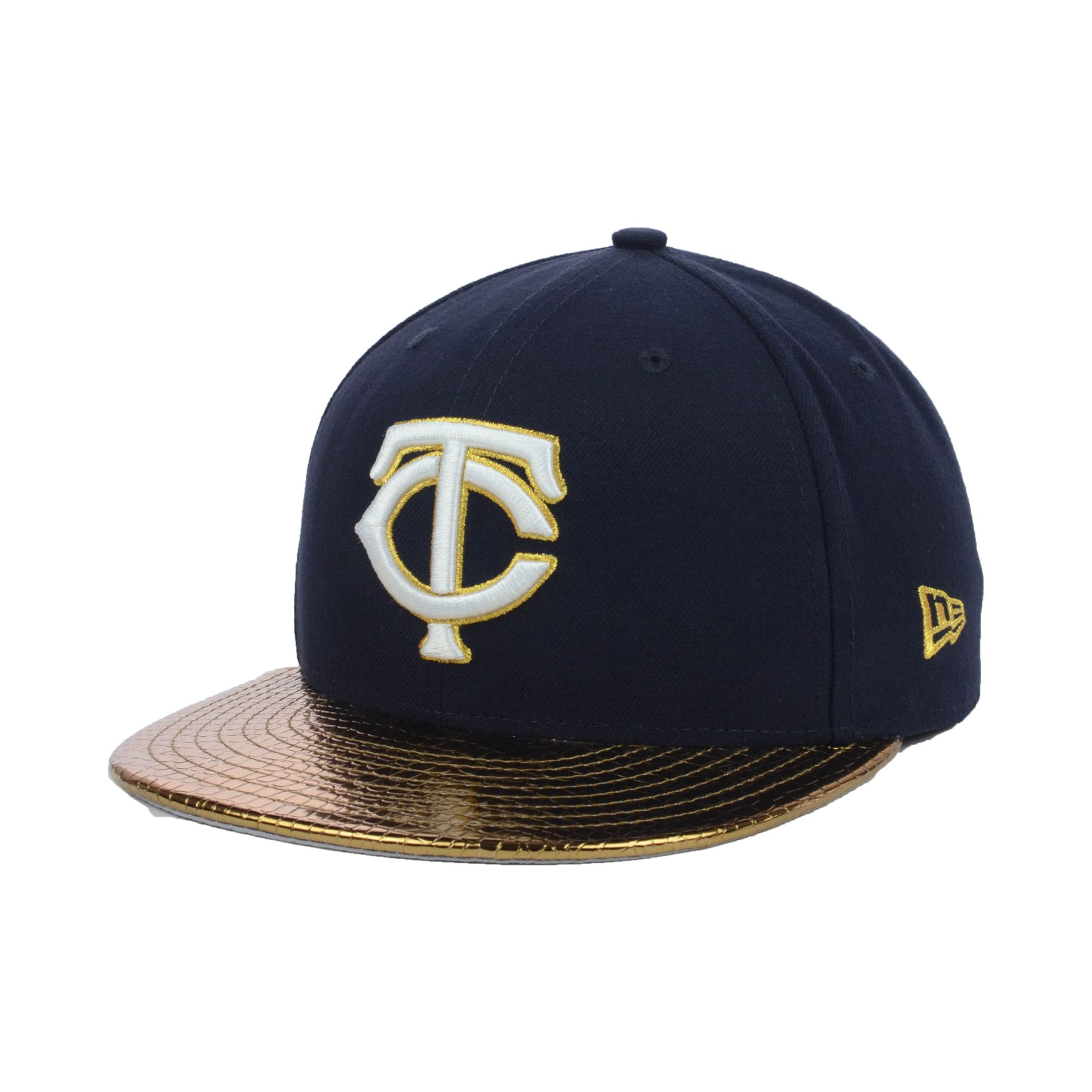 New era Minnesota Twins Mlb Metallic Slither 59fifty Cap in Blue for ...