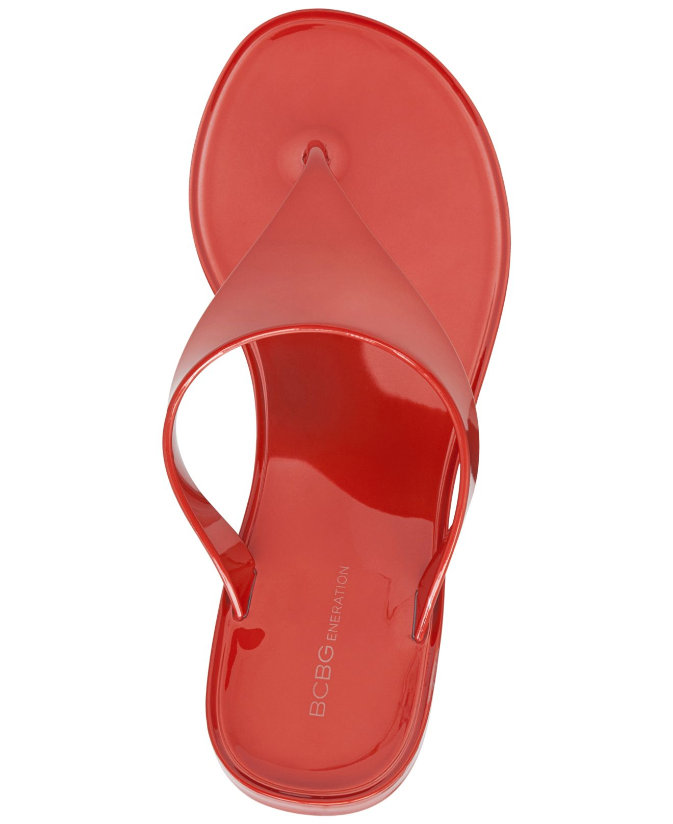 red leather thong sandals