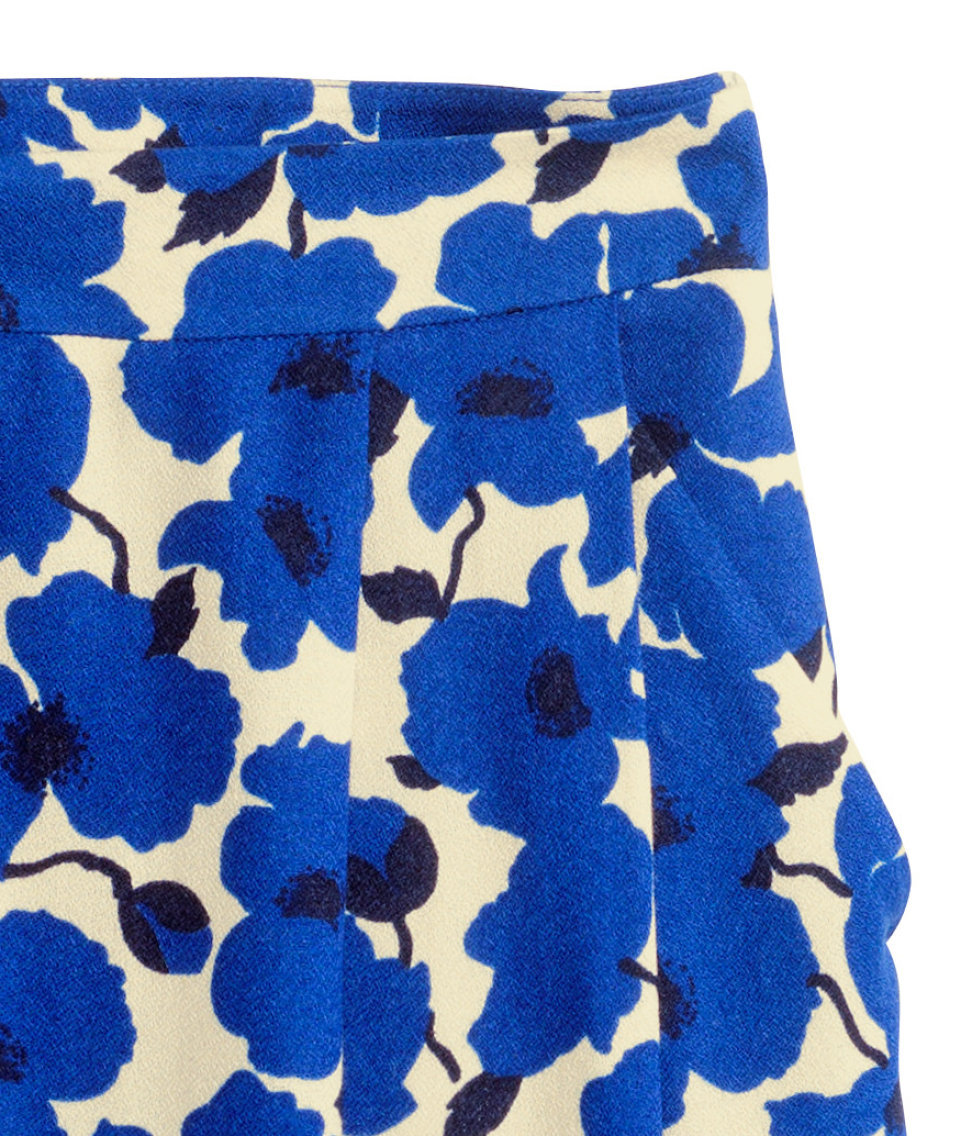 patterned jersey trousers