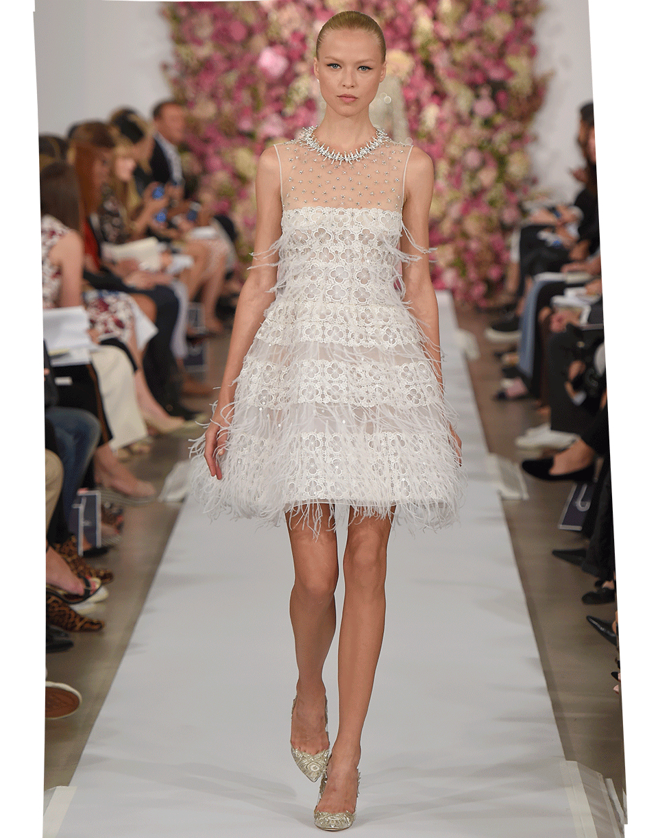 white oscar de la renta dress