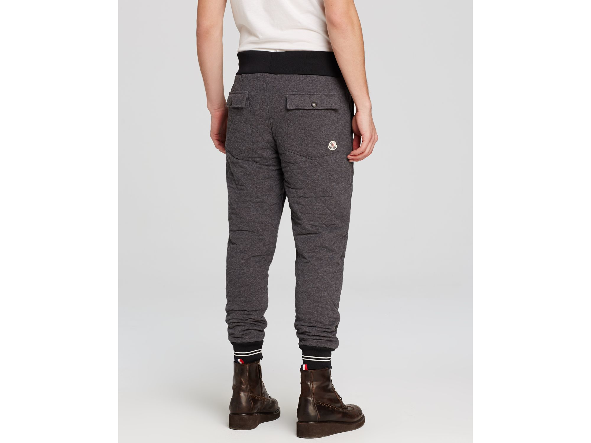 grey moncler joggers