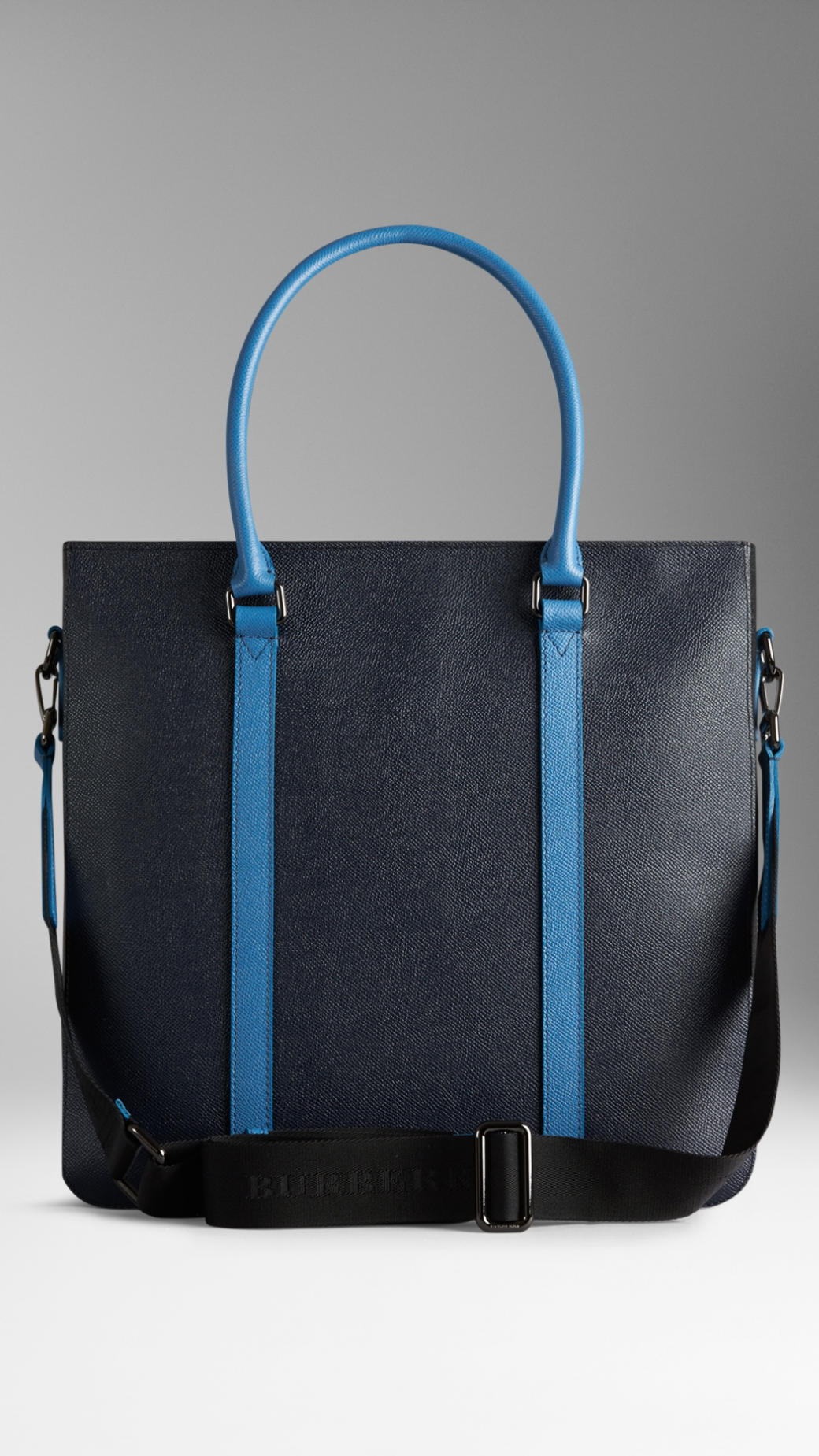 Burberry london London Leather Tote Bag in Blue for Men (MINERAL BLUE) | Lyst
