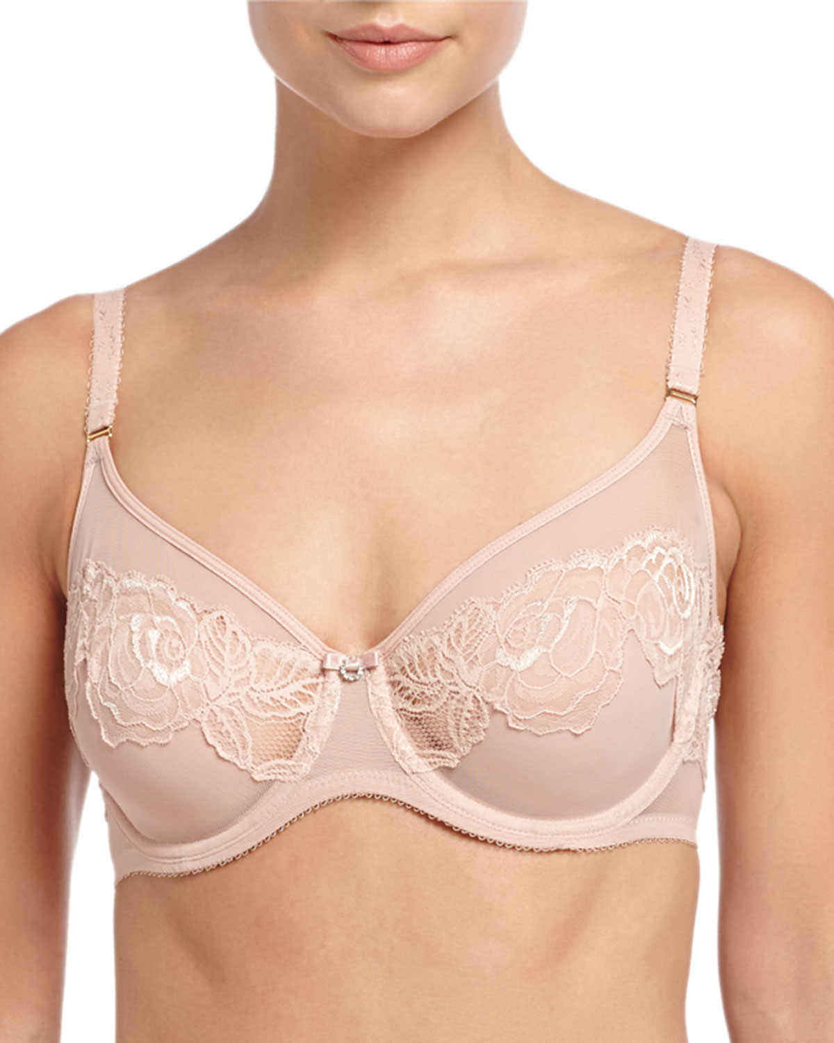 Lyst Wacoal Sheer Enough Lace Underwire Bra In Pink