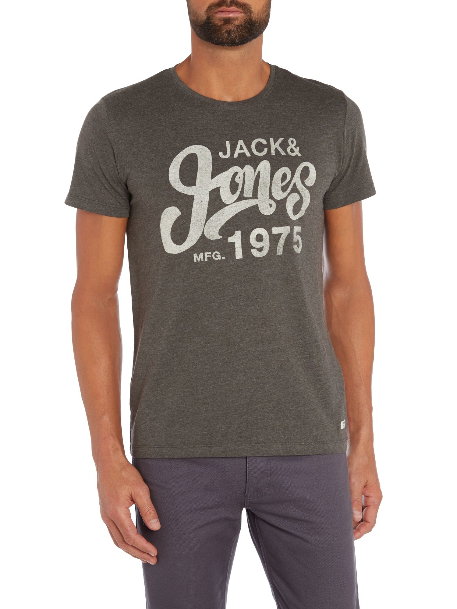 Jack and jones grey t shirt the middle ages