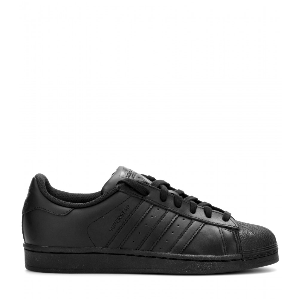 Lyst - Adidas Superstar Leather Sneakers in Black