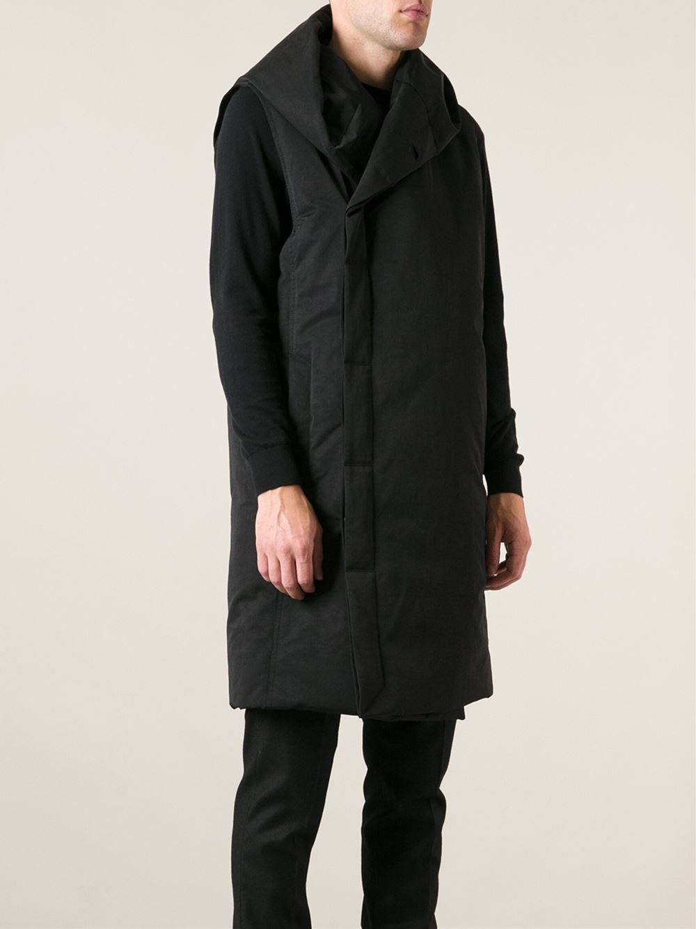 Lyst - Rick Owens Sleeveless Coat in Black for Men