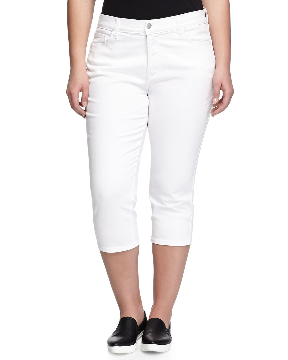 Lyst - NYDJ Ariel Cropped Jeans, Optic White in White