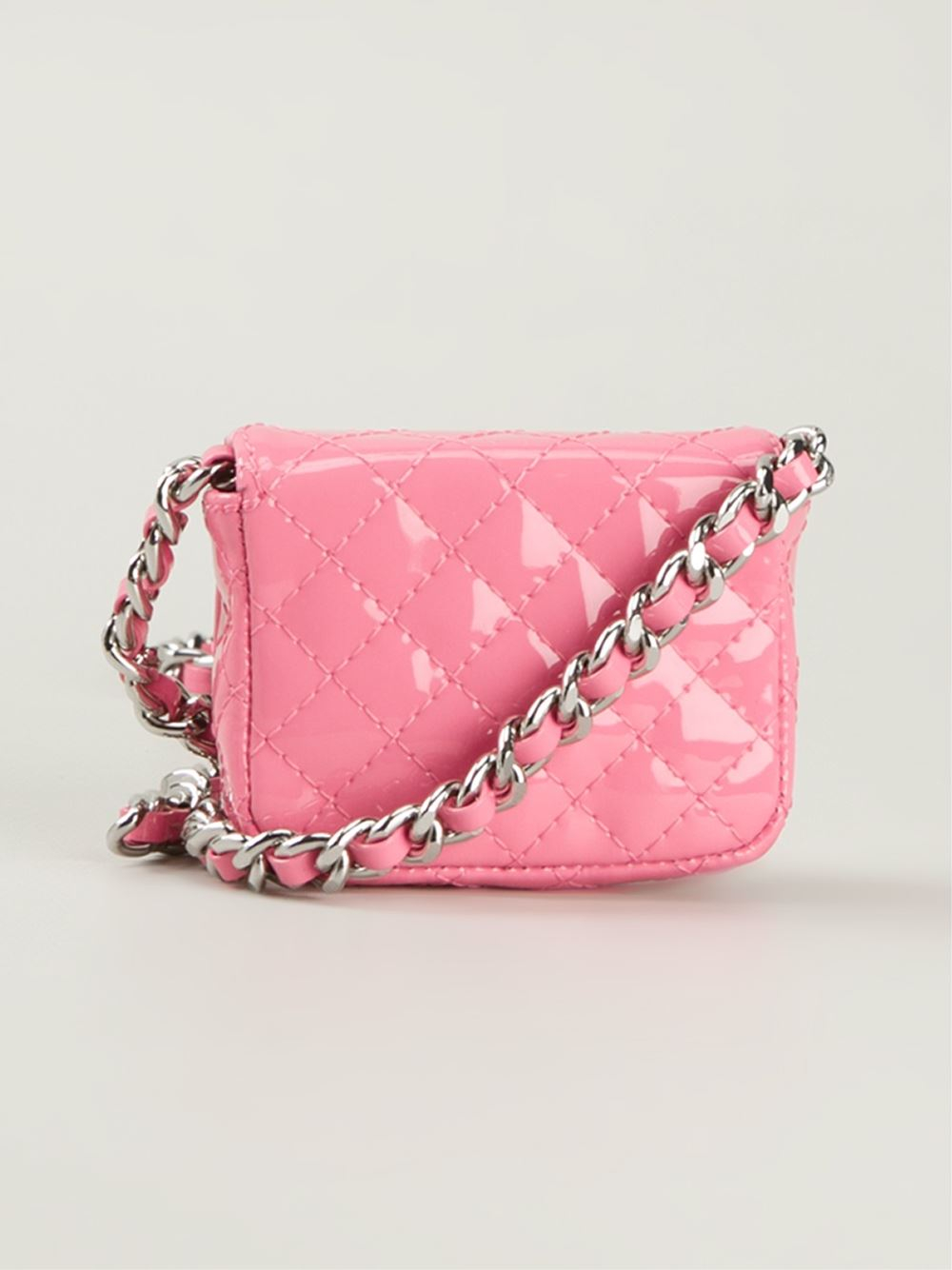 Moschino Mini Quilted Crossbody Bag in Pink | Lyst