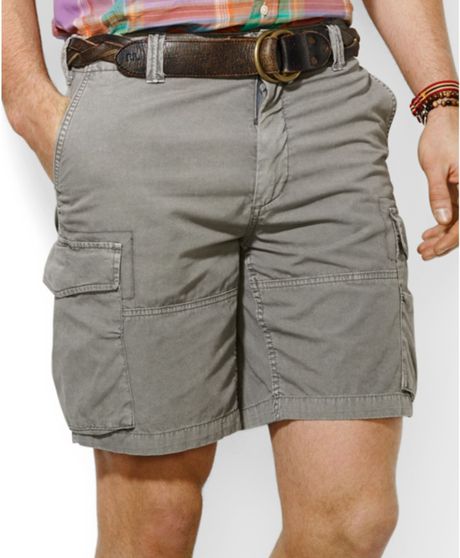 Ralph Lauren Polo Big and Tall Corporal Cargo Shorts in Gray for Men ...