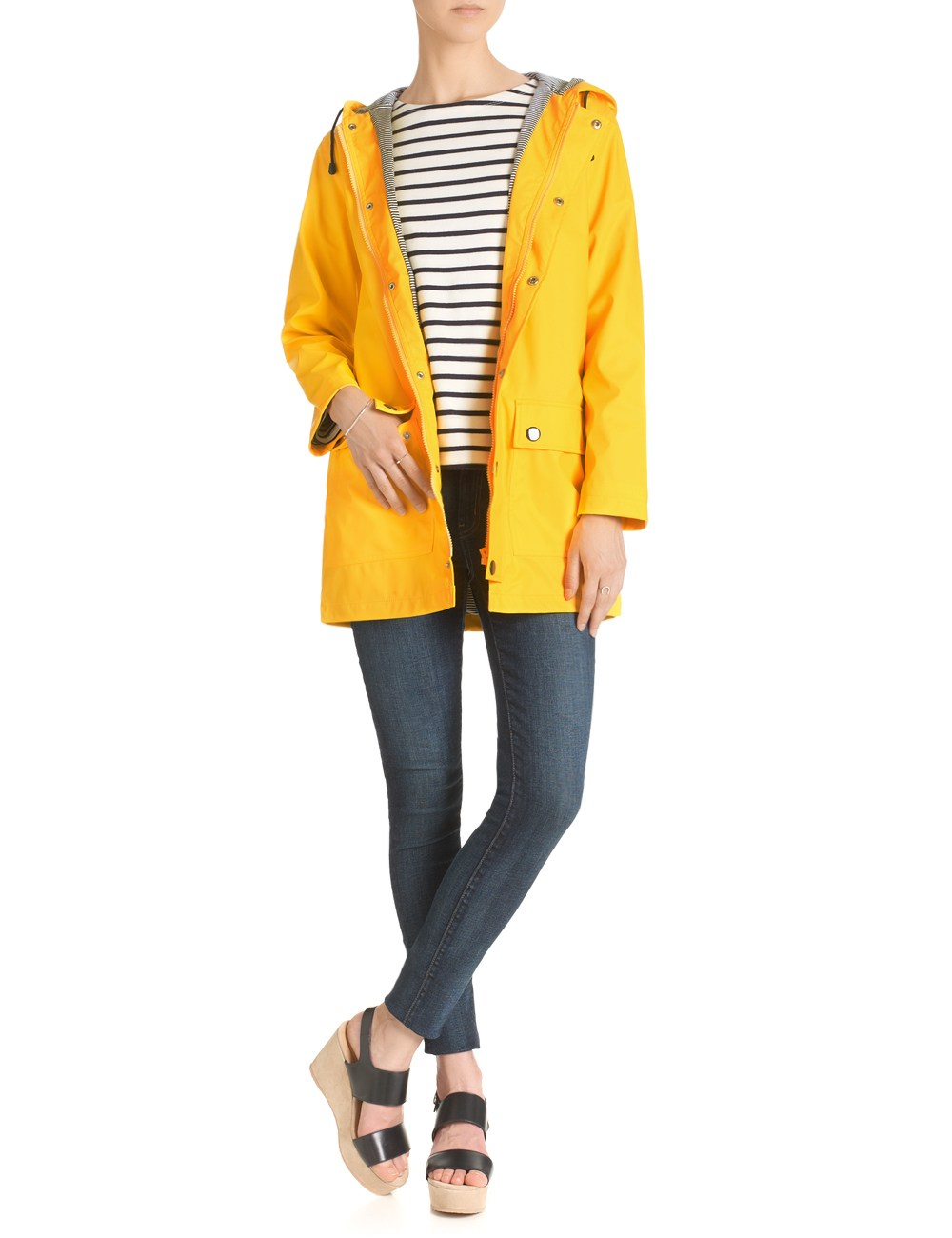 Petit bateau Yellow Oilskin Raincoat in Yellow Lyst
