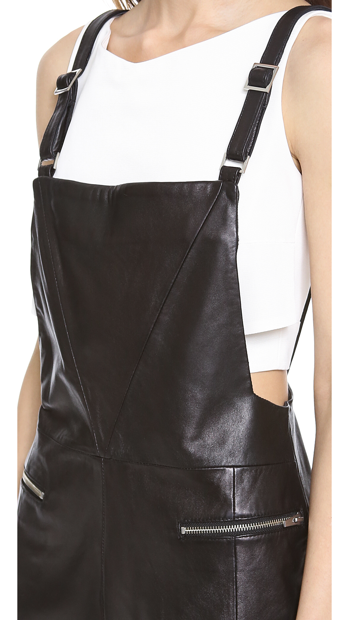 Lyst Veda Rian Leather Overalls in Black