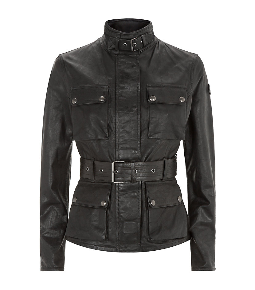 Belstaff Triumph Waxed Leather Jacket in Black | Lyst