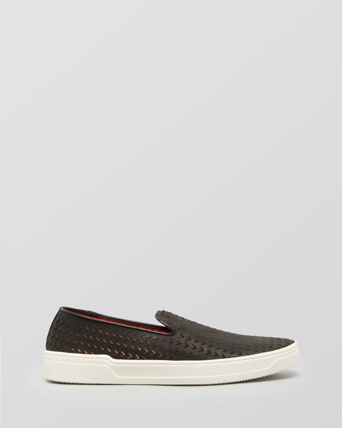via spiga black slip on sneakers