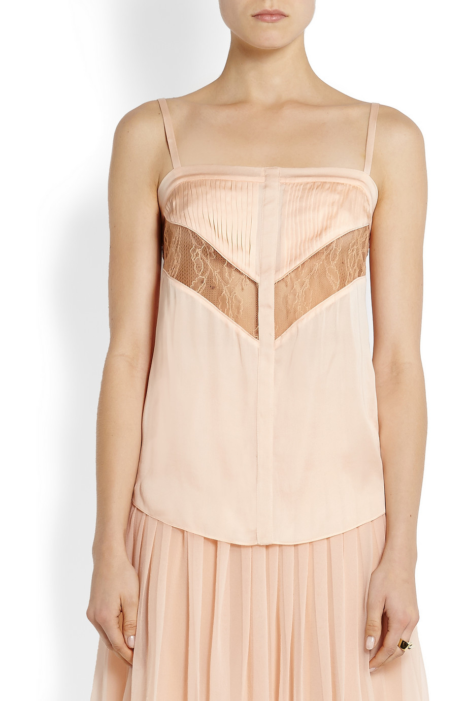 blush lace cami