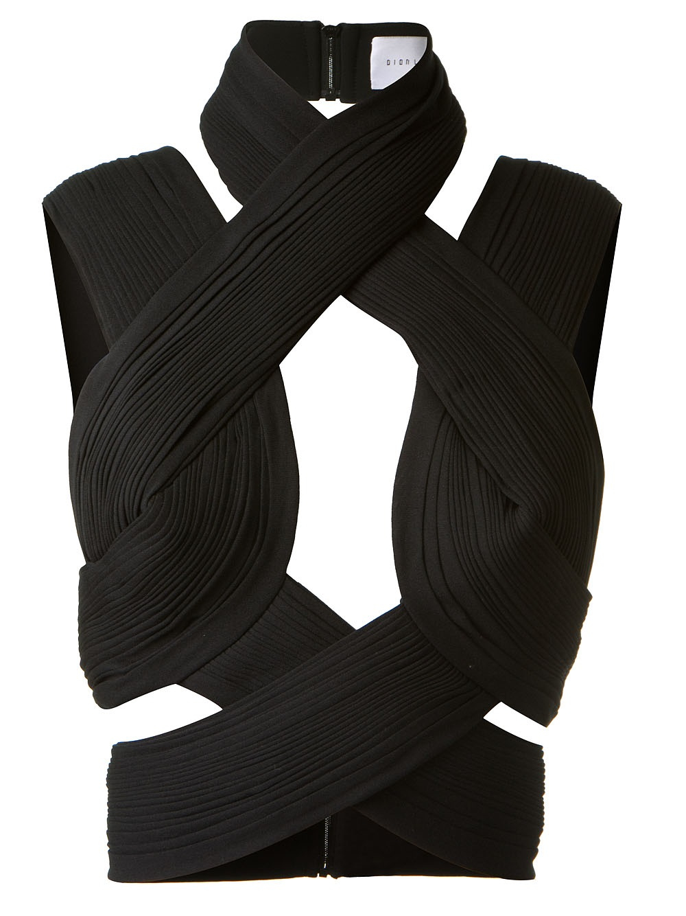 Dion Lee Twisted Top in Black - Lyst