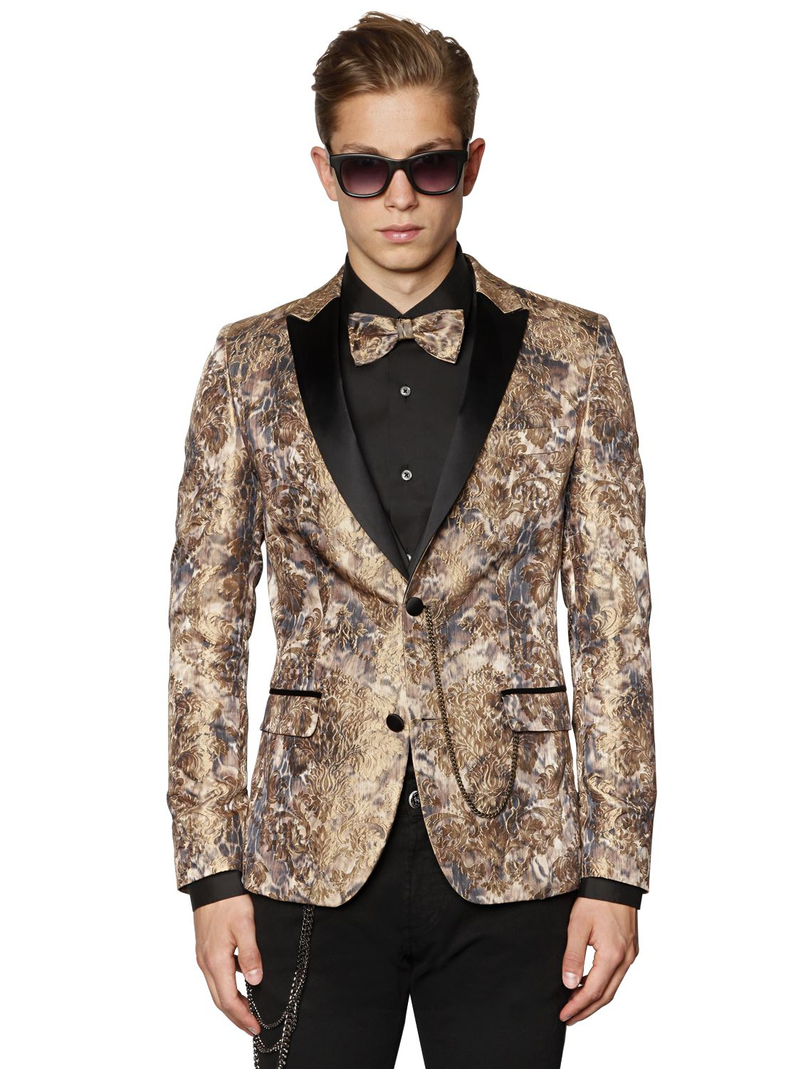 Lyst - Lords & Fools Embossed Techno Jacquard Jacket in Metallic for Men