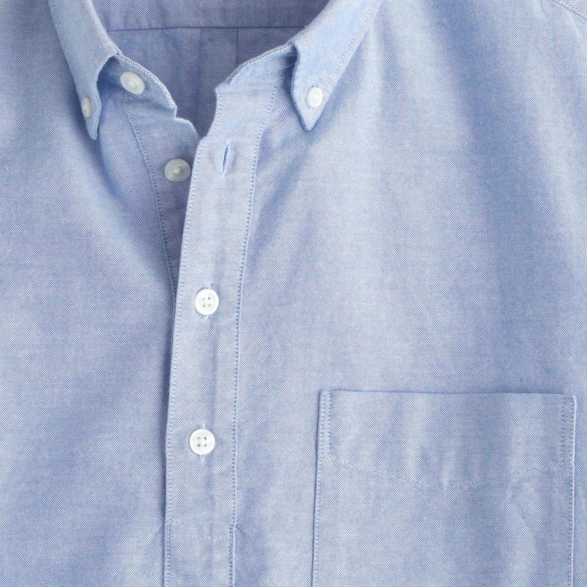 Lyst J.Crew Short Sleeve Popover in Rustic Blue Vintage Oxford Cloth