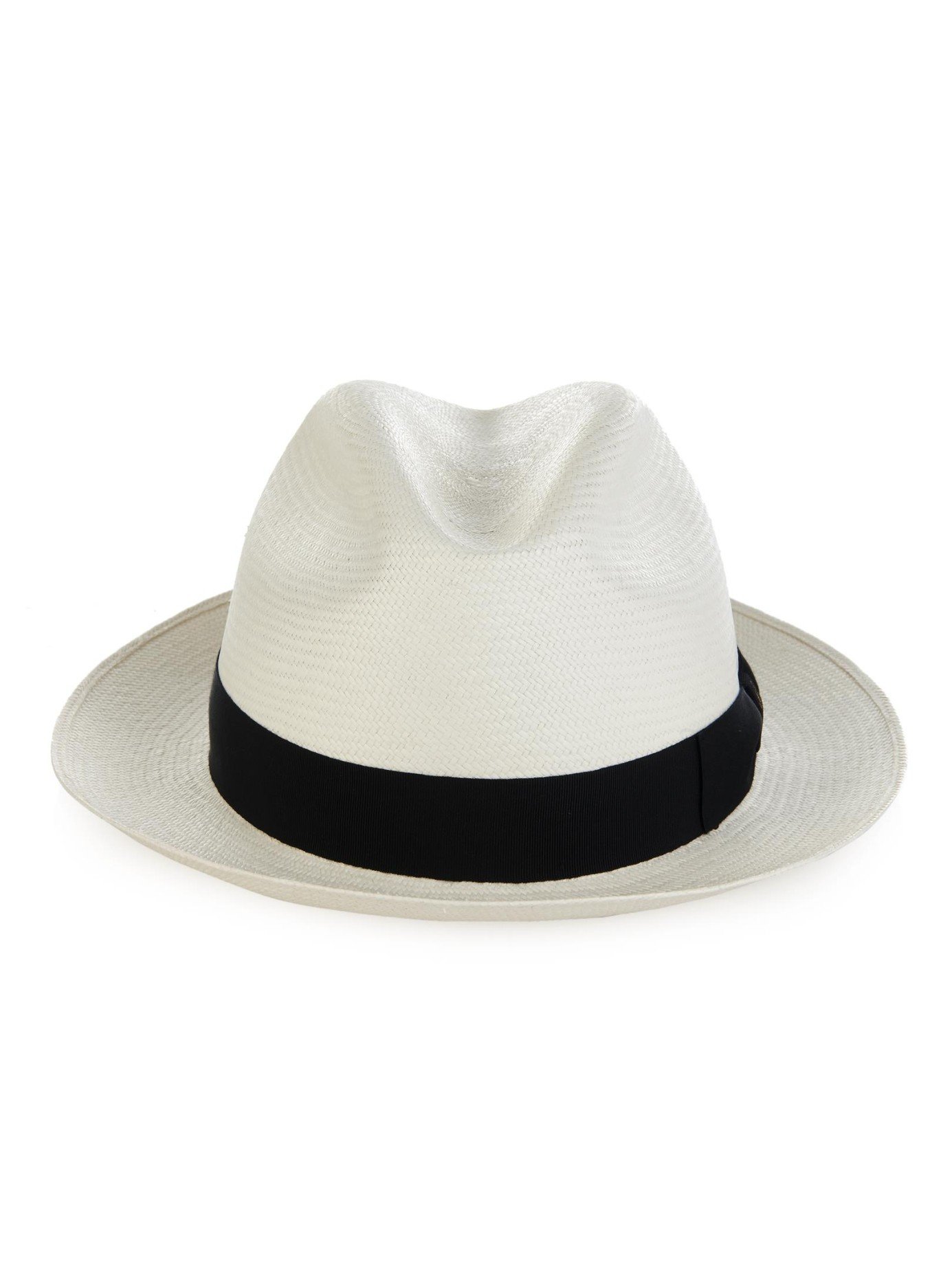 Borsalino Panama Straw Hat In Black For Men | Lyst