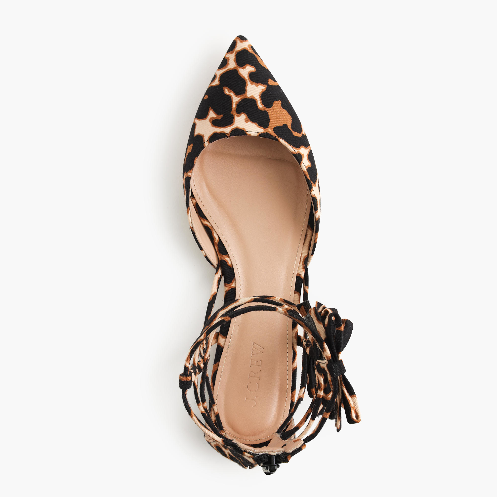 leopard print flats with bow