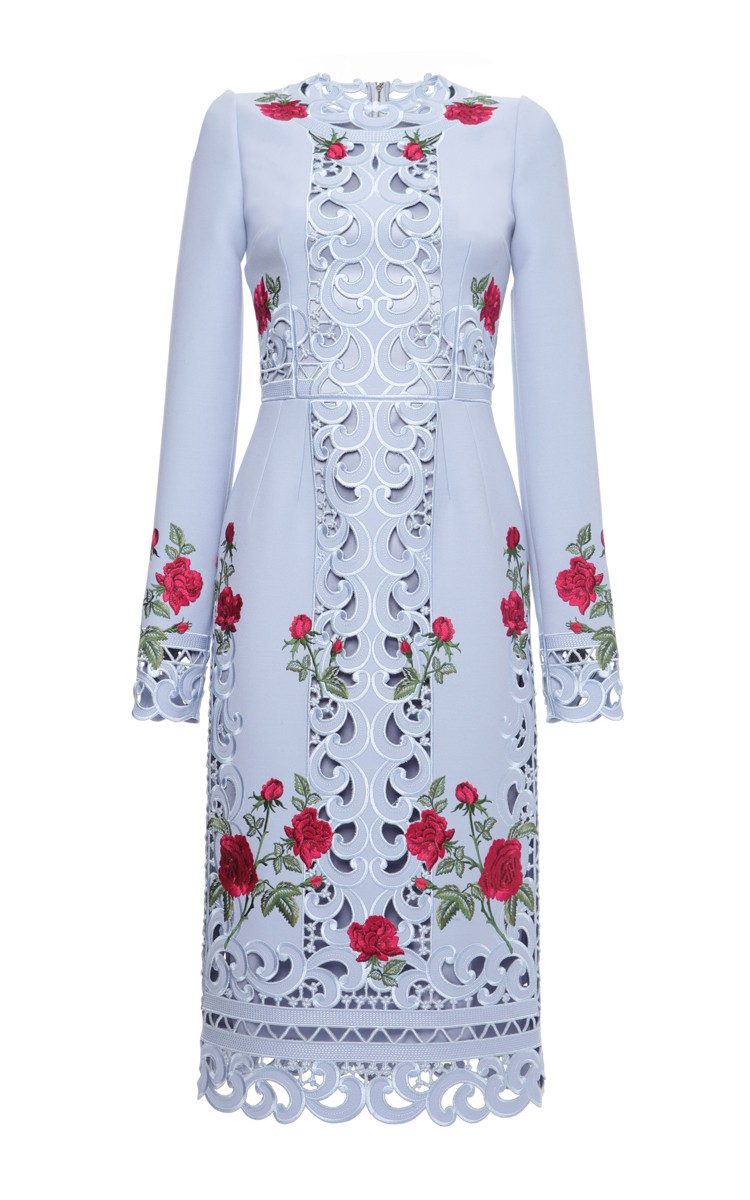 Light blue sheath dress with sleeves meaning los angeles