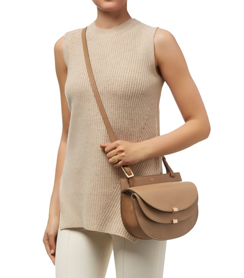 Chlo Small Georgia Shoulder Bag in Beige | Lyst