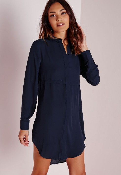 navy blue shirt dress uk