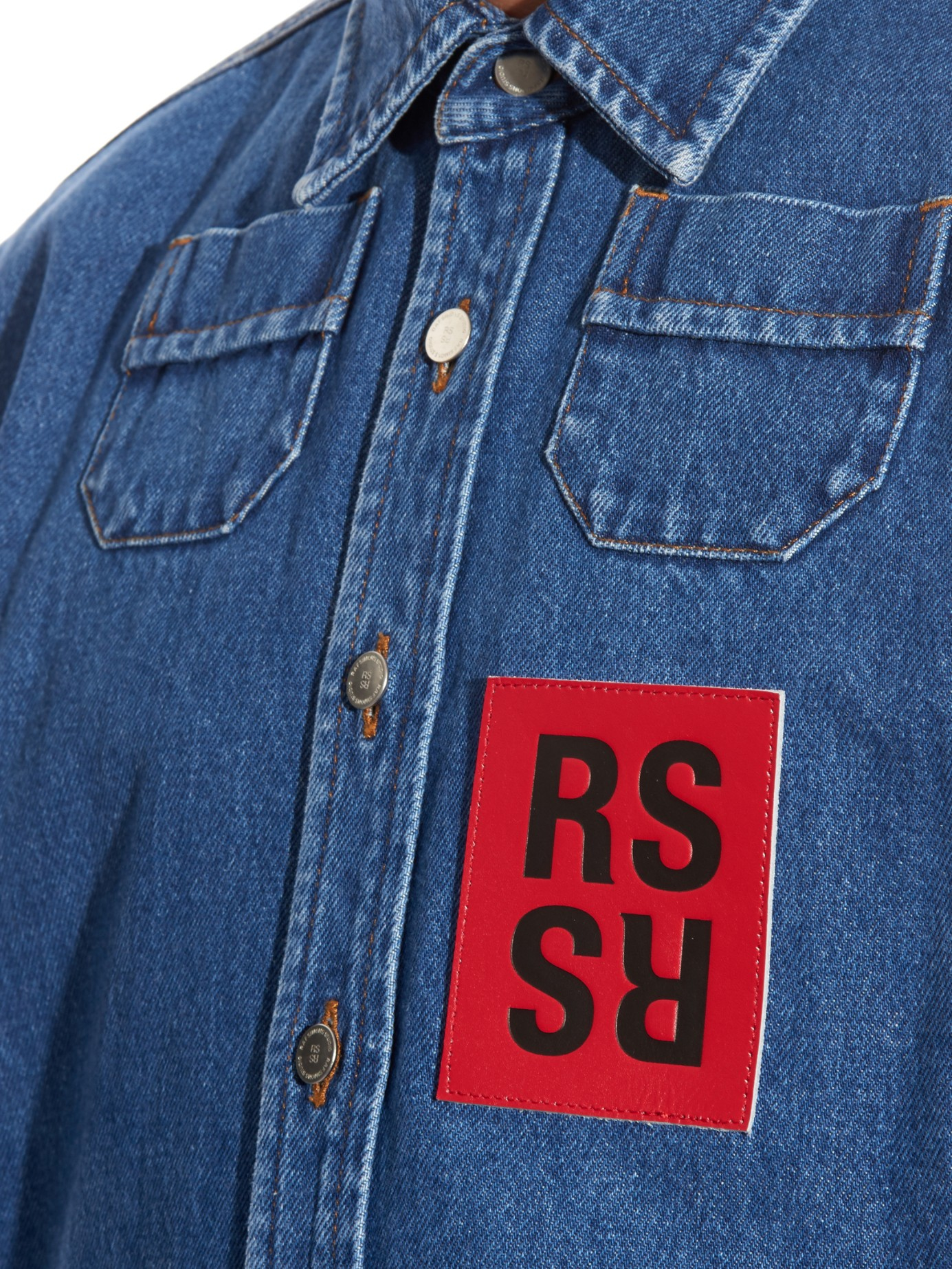 Lyst - Raf Simons Oversized Denim Shirt in Blue for Men