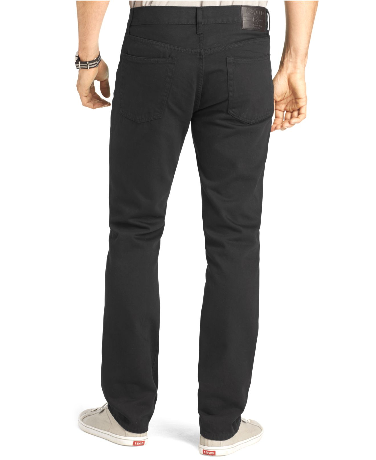 Lyst - Izod Relaxed-Fit Black Jeans in Black for Men
