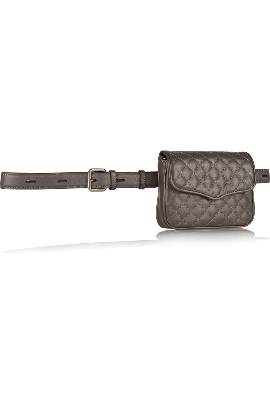 Rebecca minkoff Affair Quilted Leather Belt Bag in Gray (Dark gray) Lyst