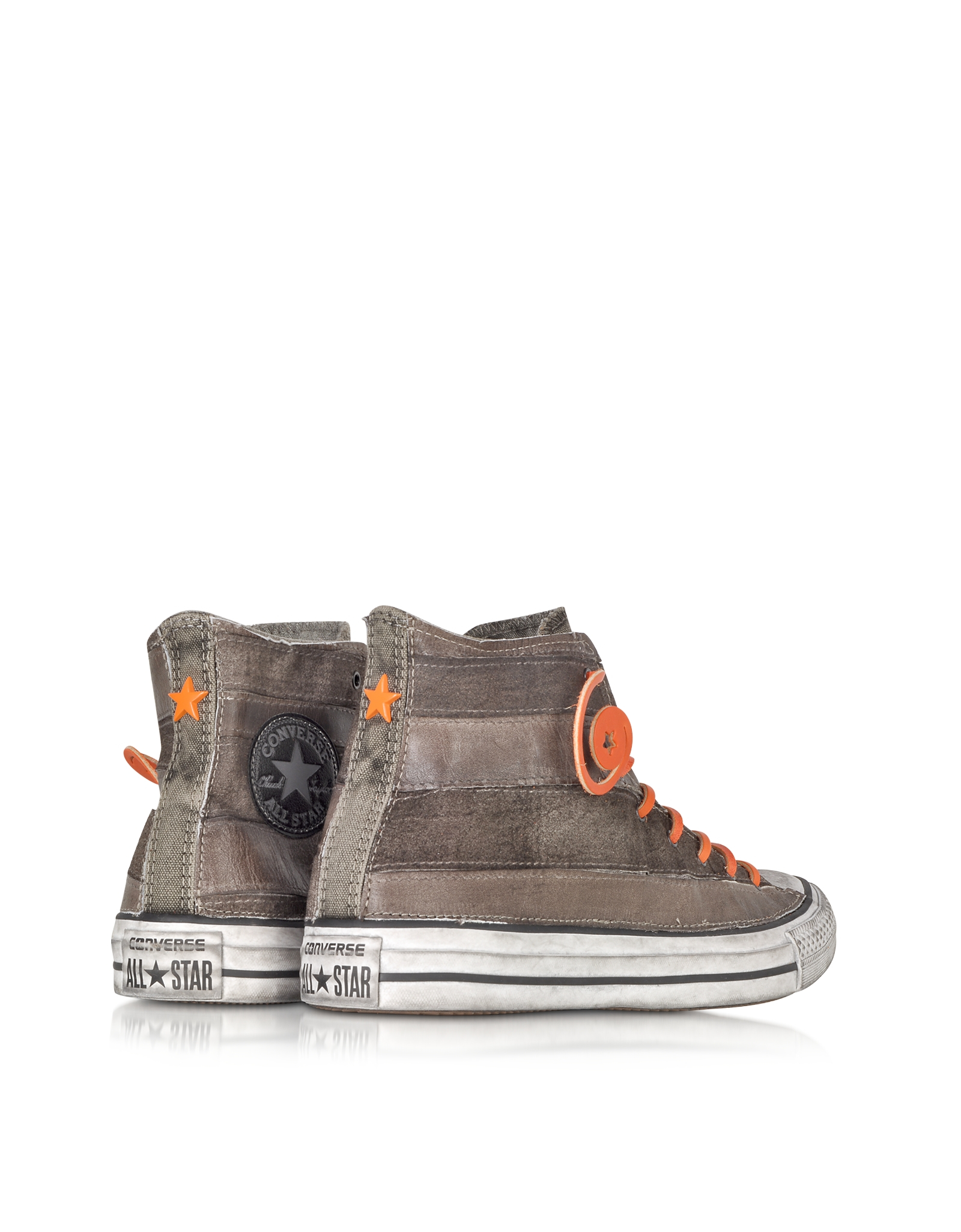 brown and orange converse