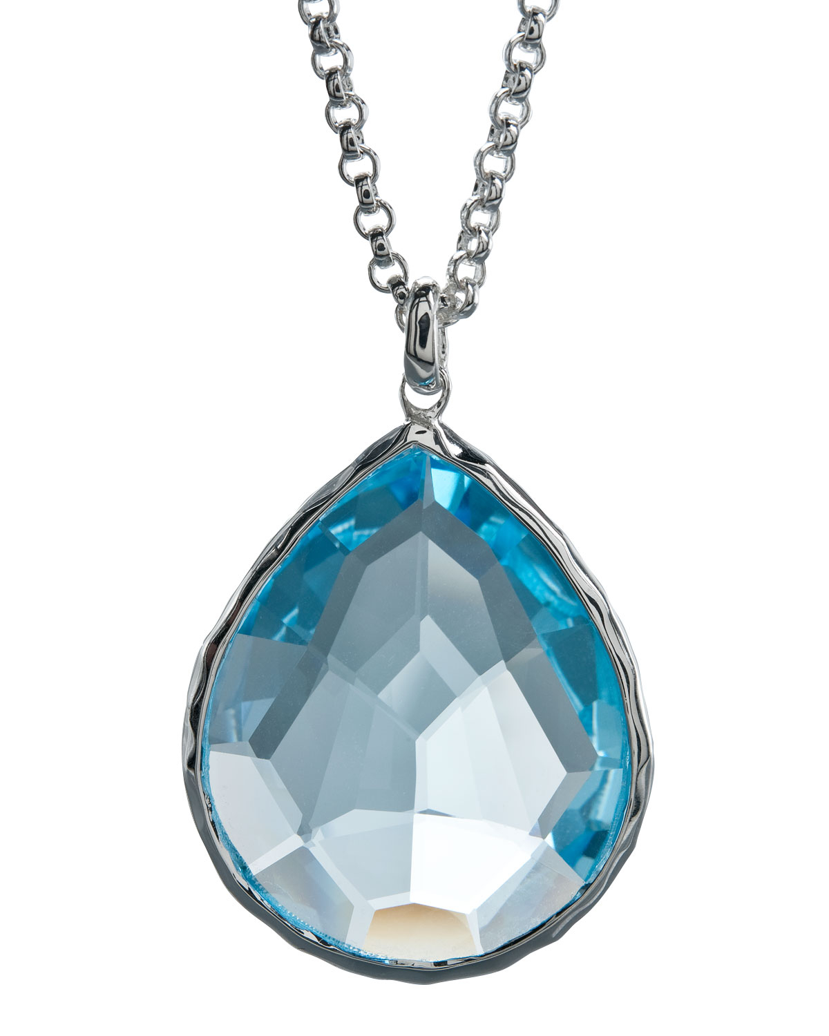 Ippolita Topaz Pendant Necklace Large in Blue (SILVER/BLUE TOPAZ) | Lyst