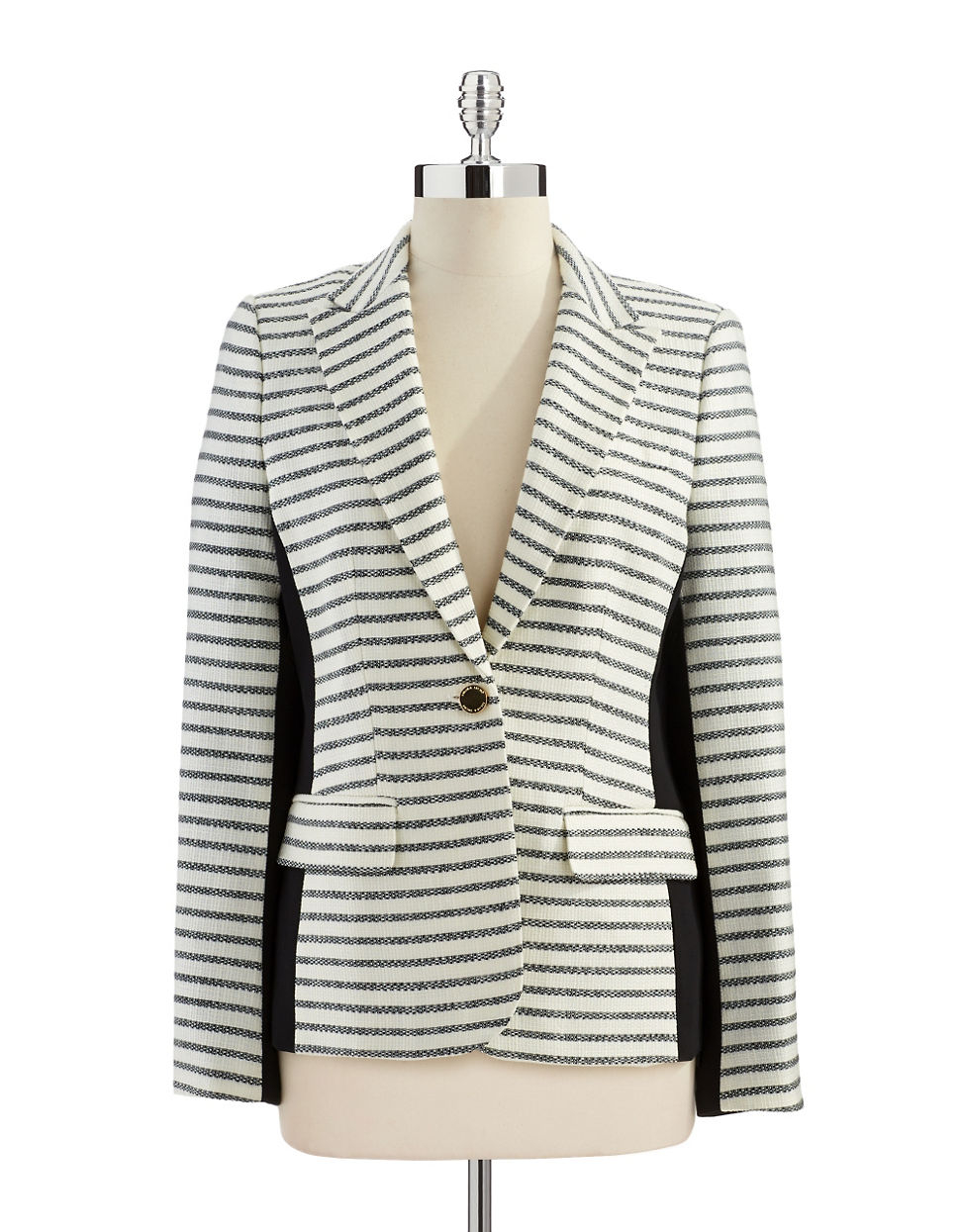 Ivanka Trump Tweed Striped Blazer in White (Ivory) | Lyst