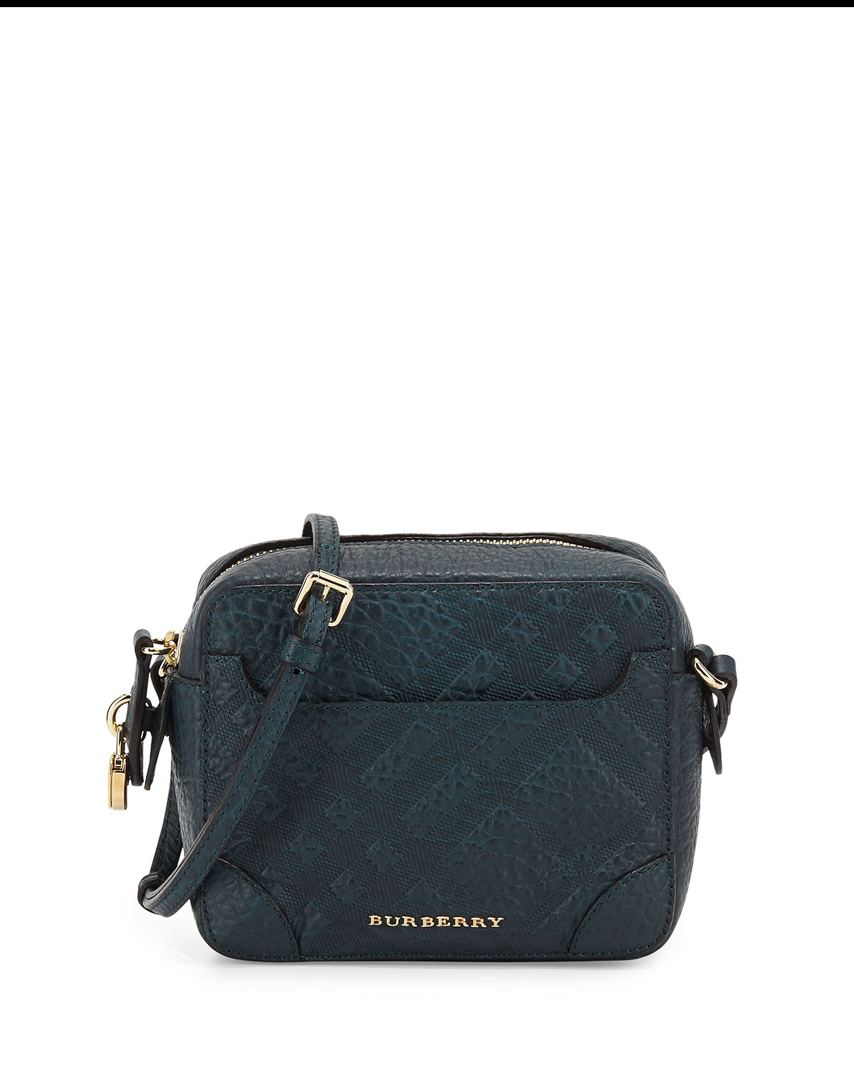 Burberry Girls&#39; Check-Embossed Leather Crossbody Bag in Blue (DKCYAN) | Lyst