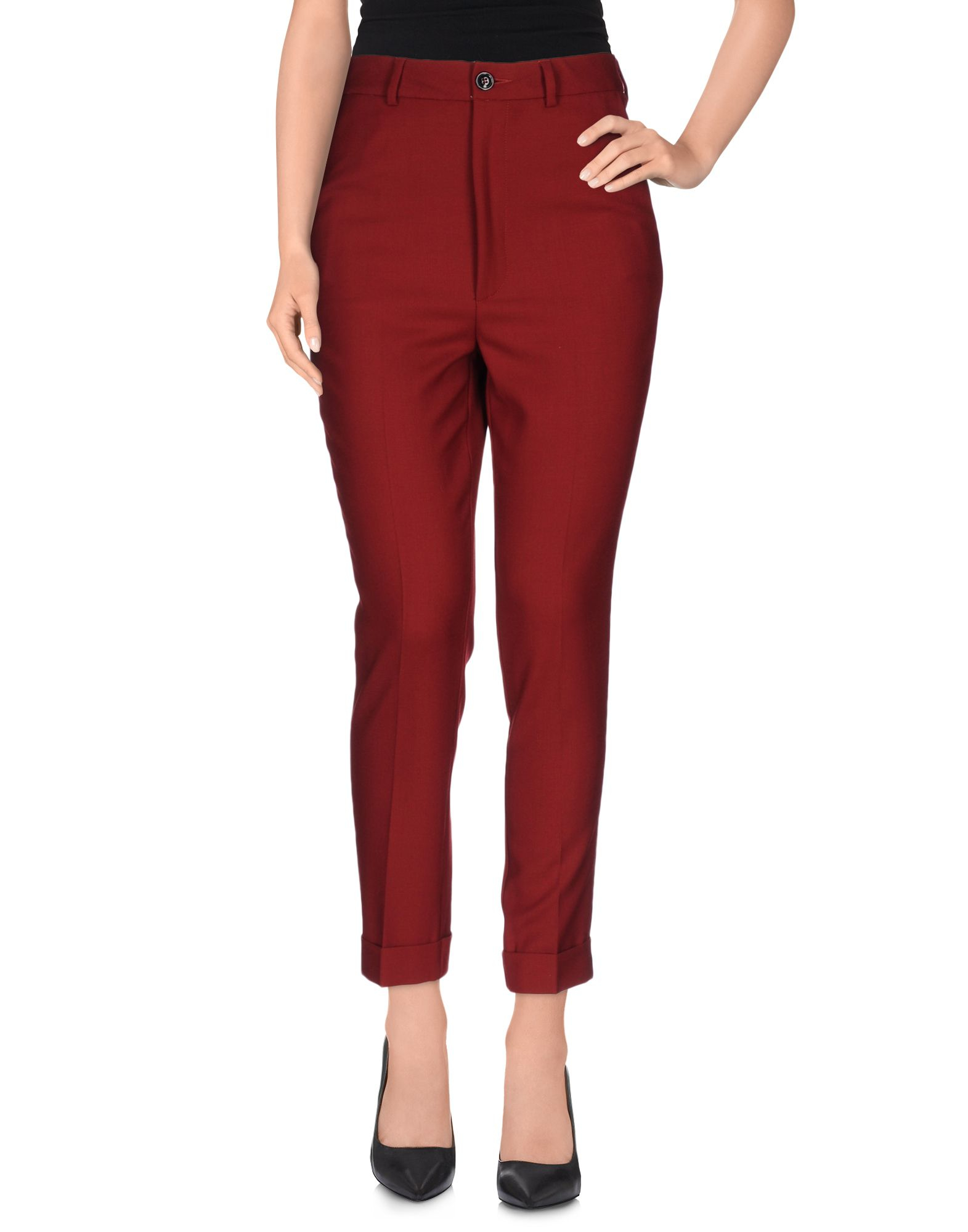 red casual pants