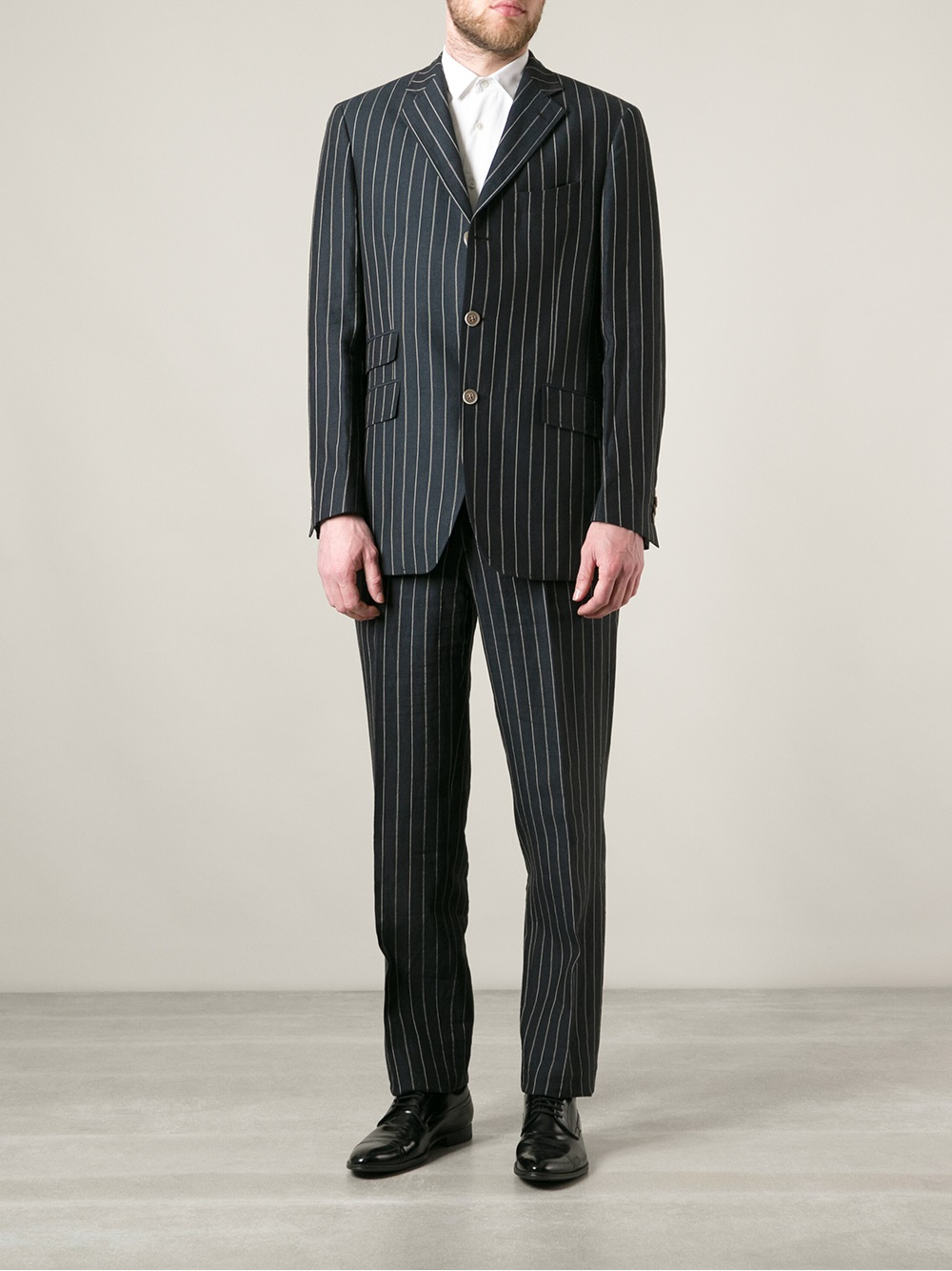 Lyst Etro Pinstripe Suit in Black for Men