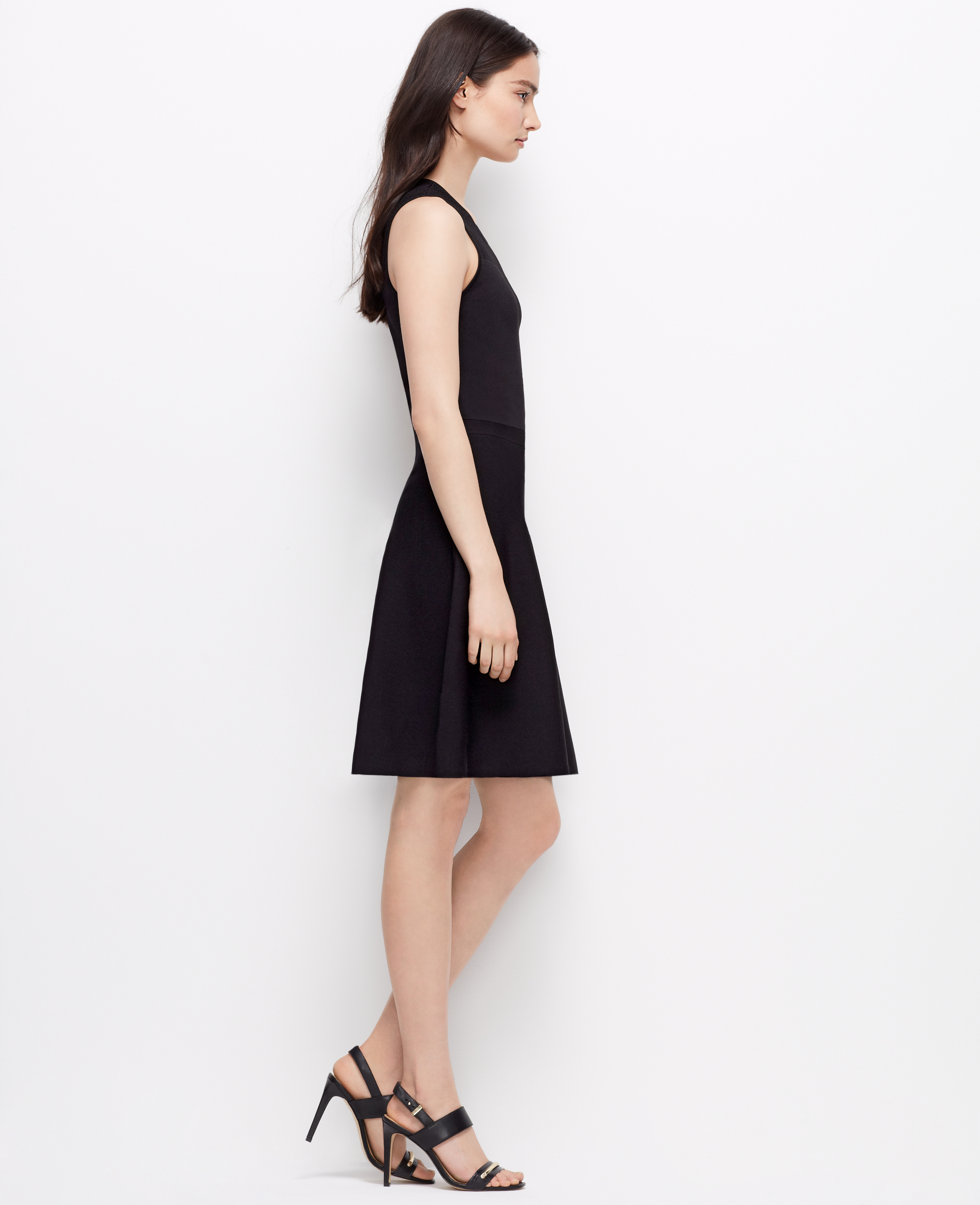 Lyst Ann Taylor Sleeveless Sweater Dress in Black