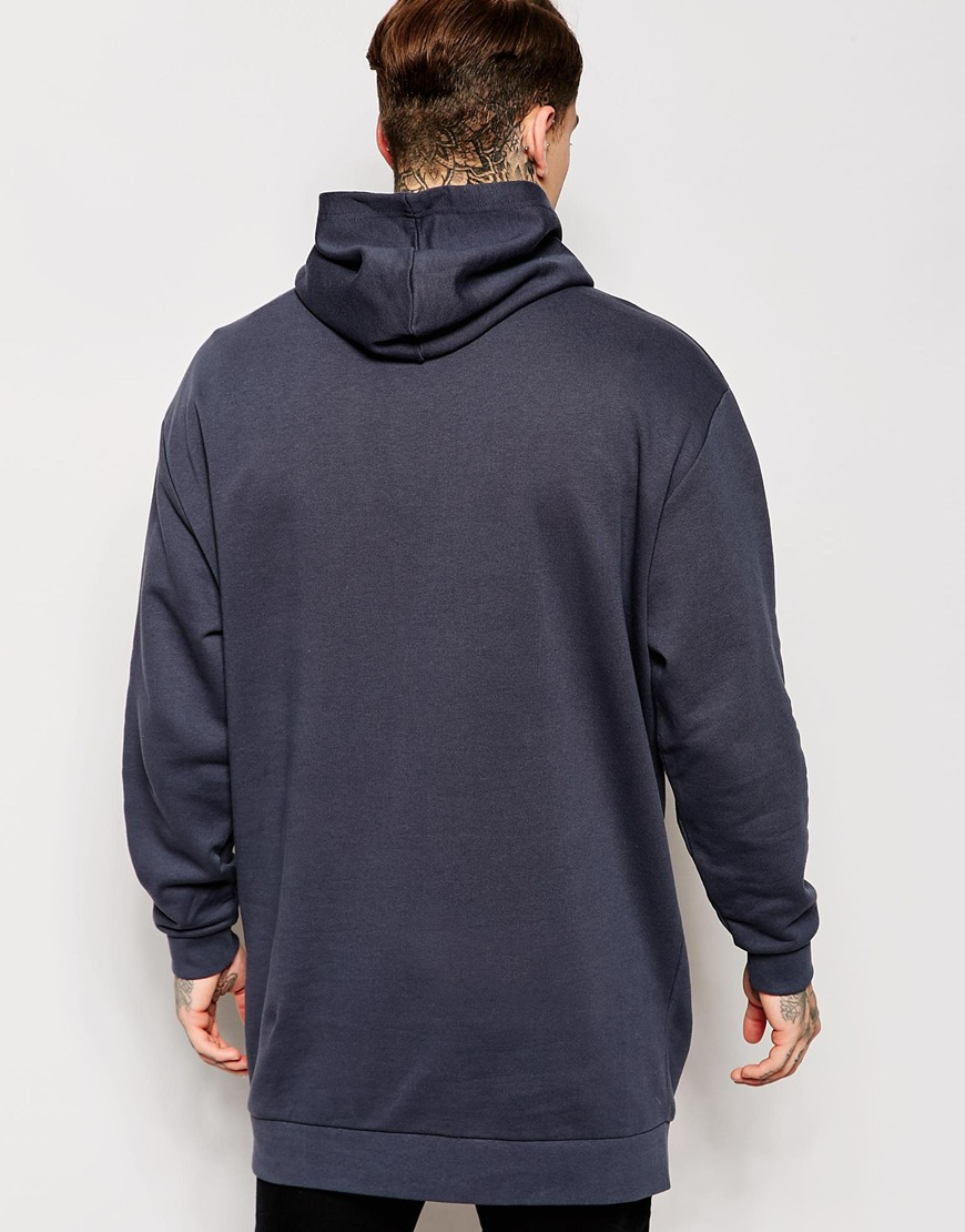 Asos Super Longline Oversized Hoodie With Extreme Hood in Black for Men ...