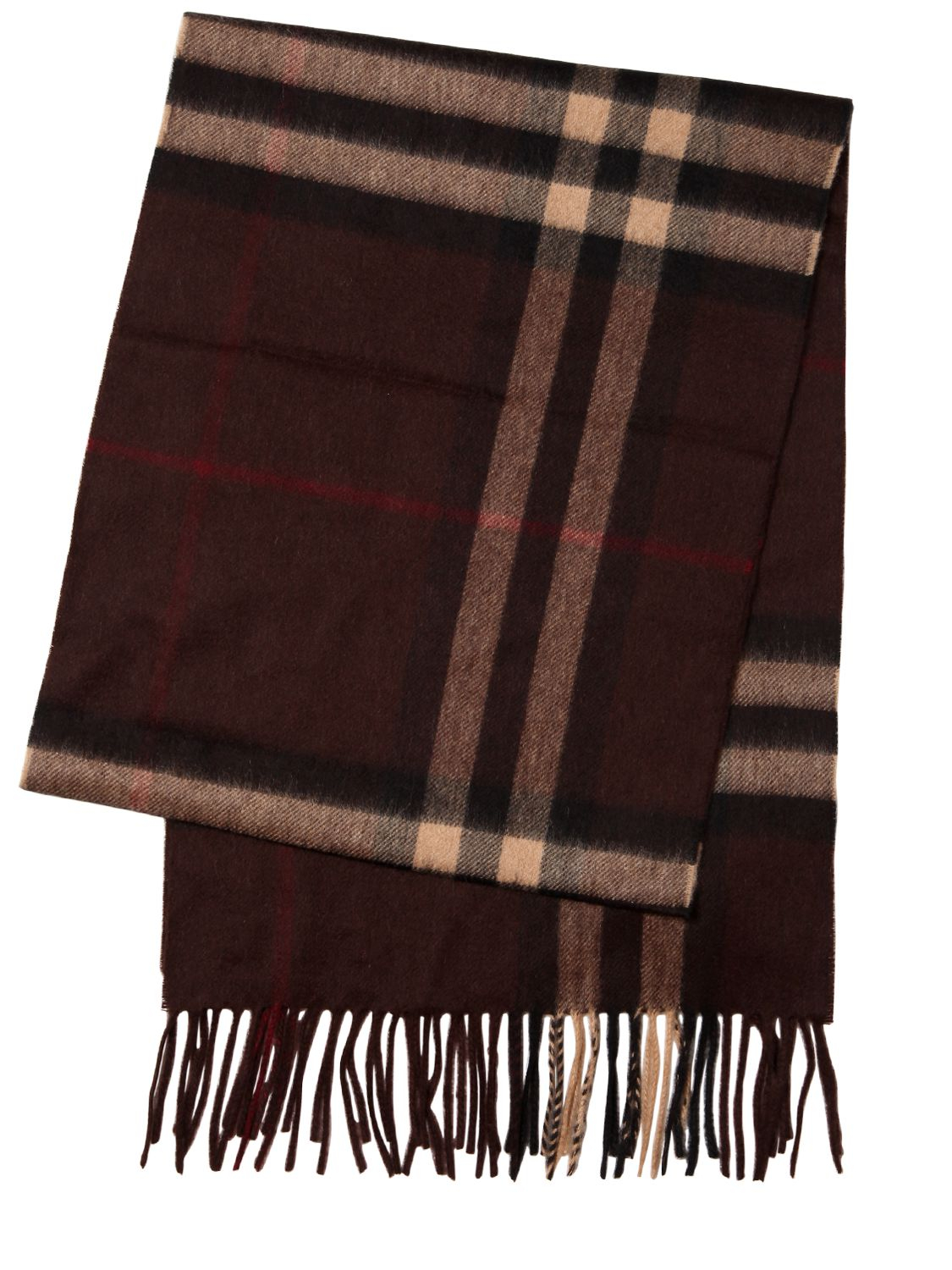 Lyst - Burberry Giant Check Pattern Cashmere Scarf in Brown for Men