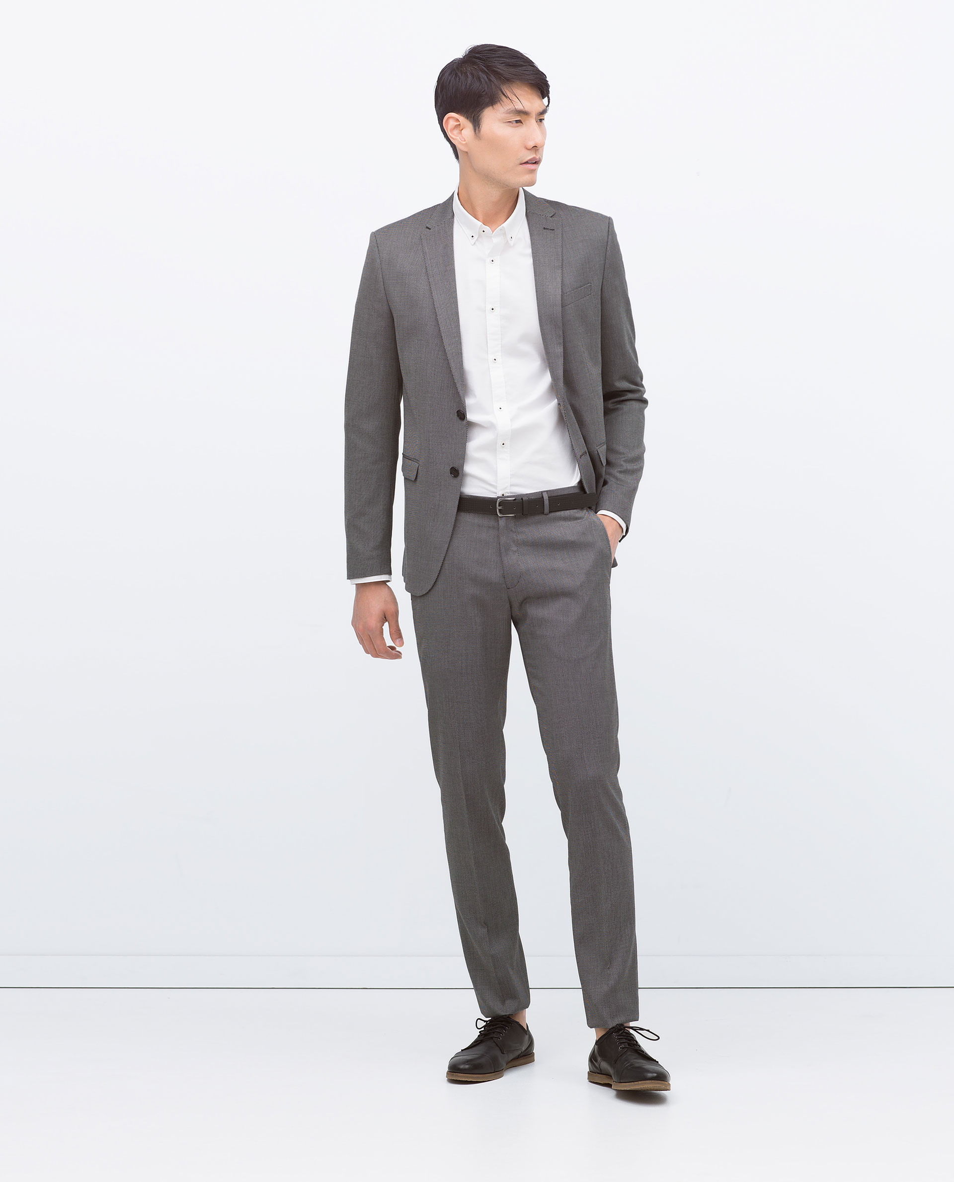 Zara Suit Blazer Suit Blazer in Gray for Men (Black / White) | Lyst