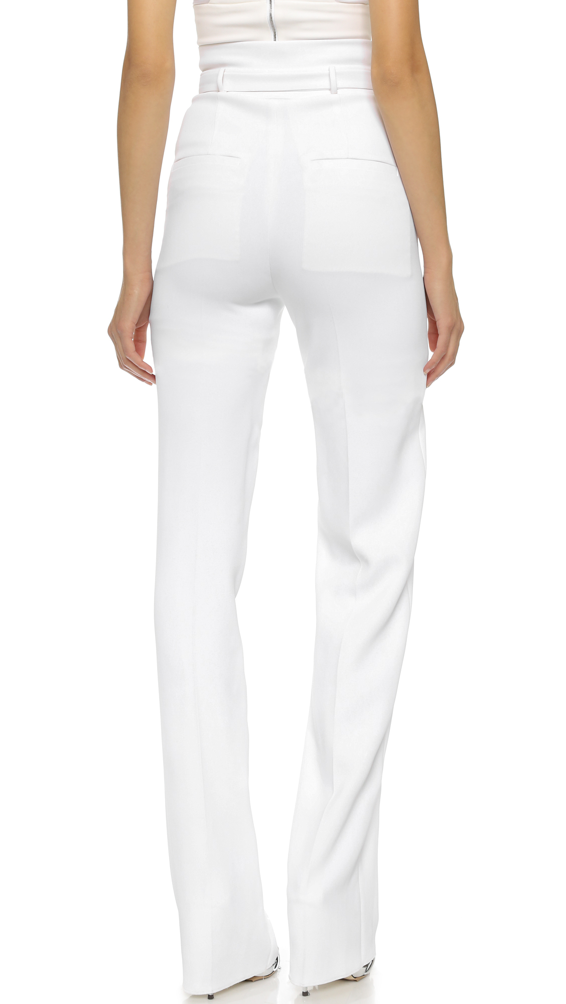 white high waisted pants