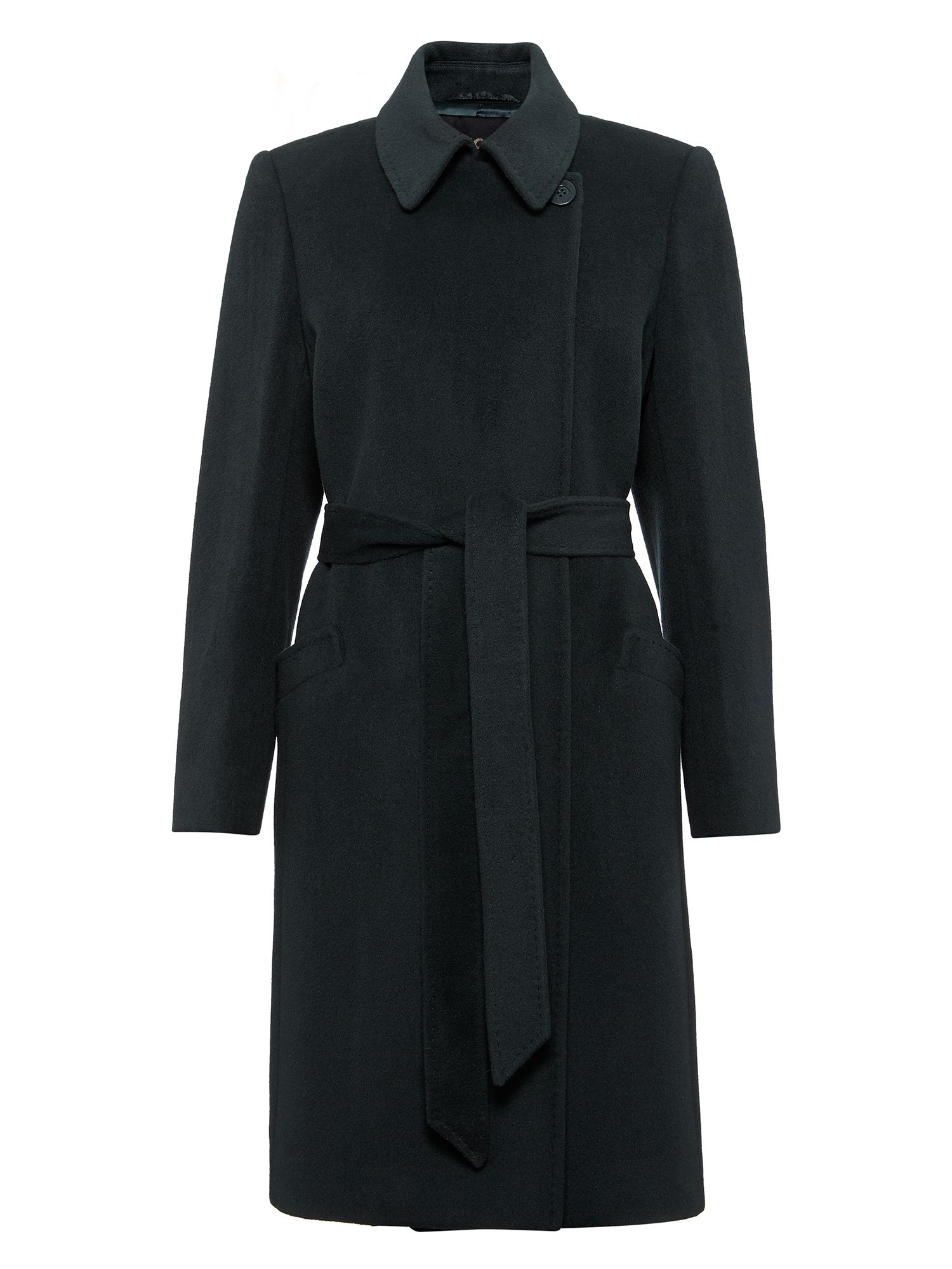 Jaeger WoolBlend Short Belted Coat in Green Lyst